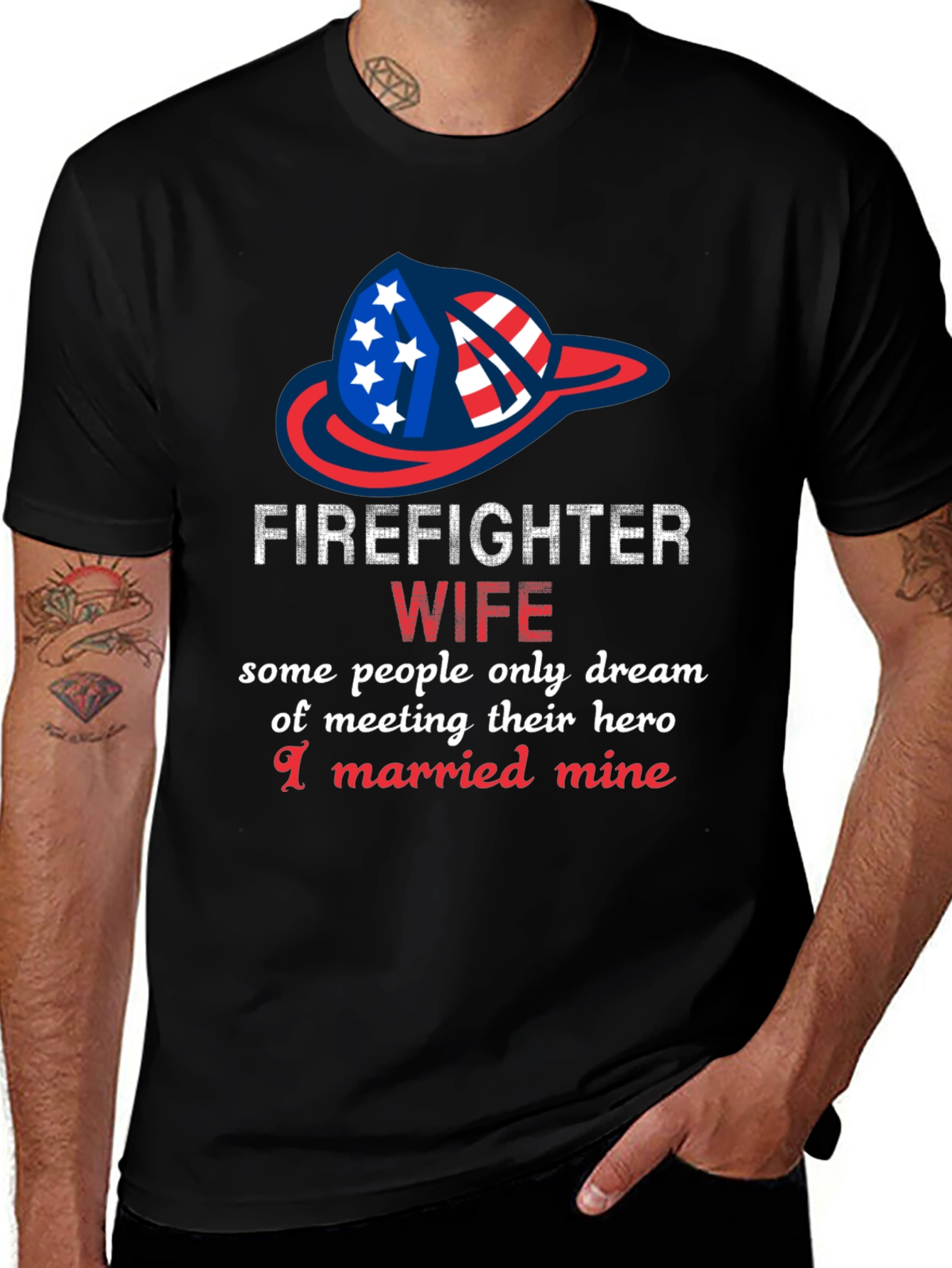 Variant 29 of Firefighter Wife Graphic T-Shirt