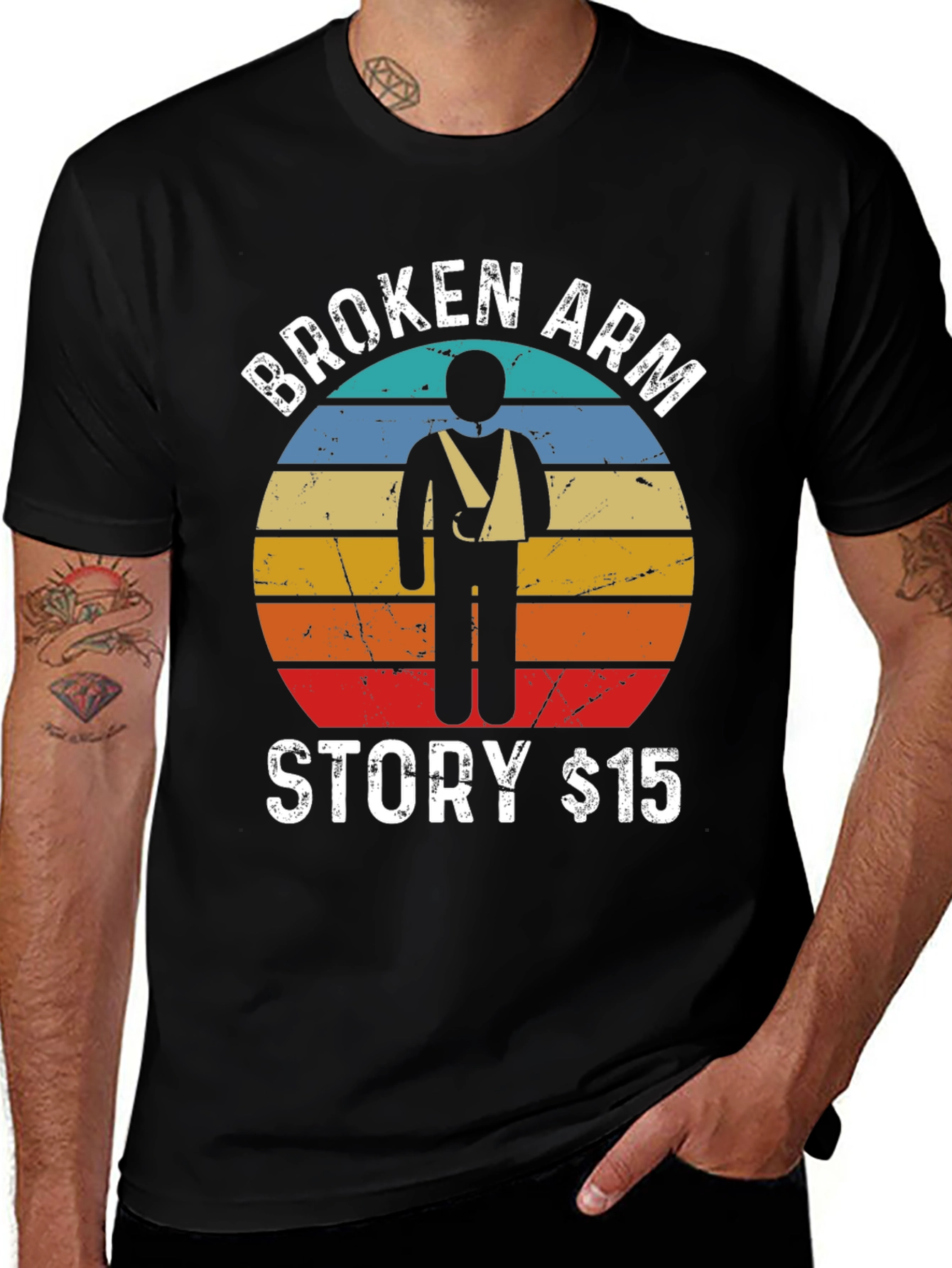 Variant 16 of Broken Arm Story T-Shirt, Funny Injury Tee, $15