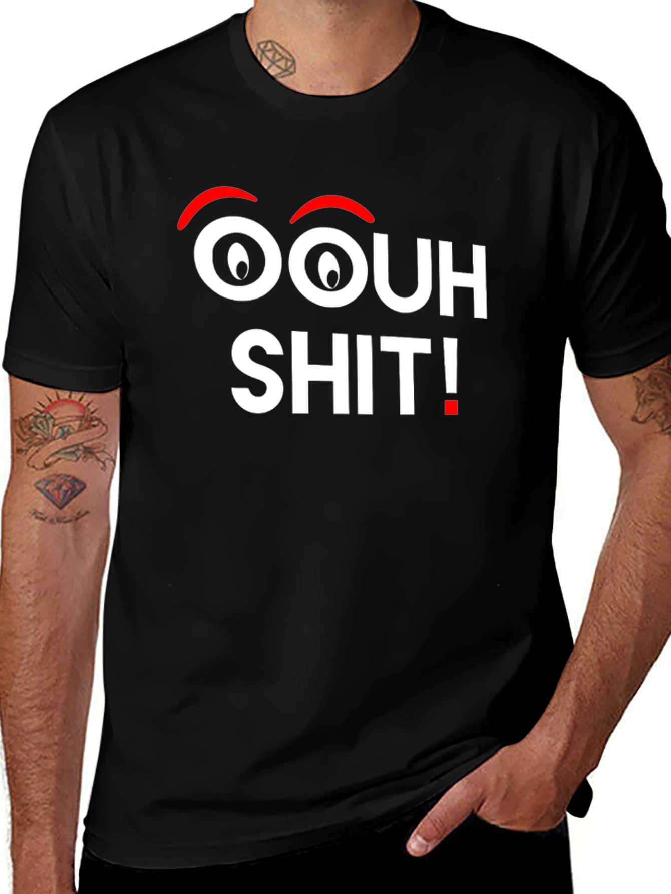 Variant 12 of OOUH SHIT! Black Graphic Tee