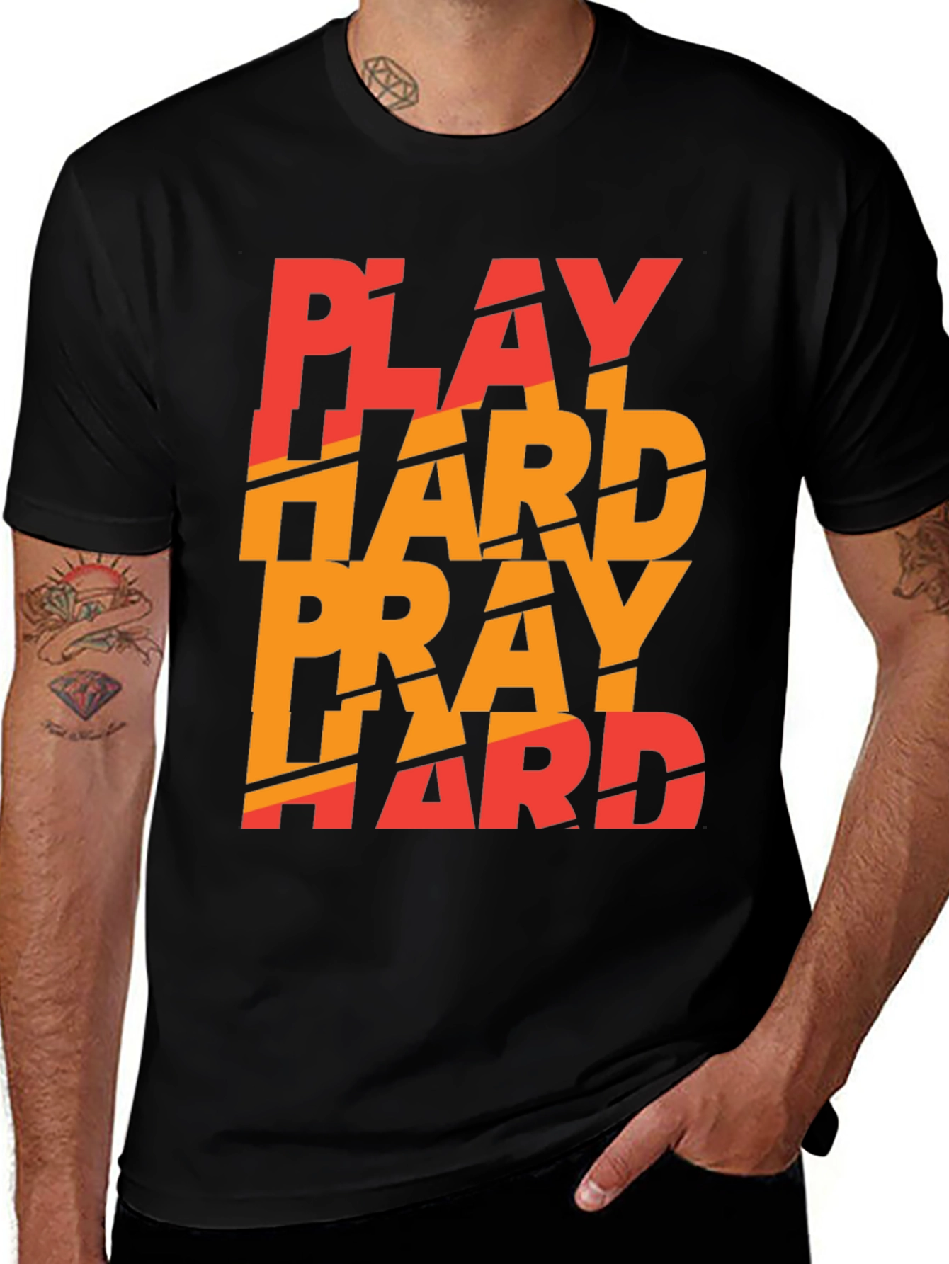 Variant 27 of Play Hard Pray Hard Graphic Tee