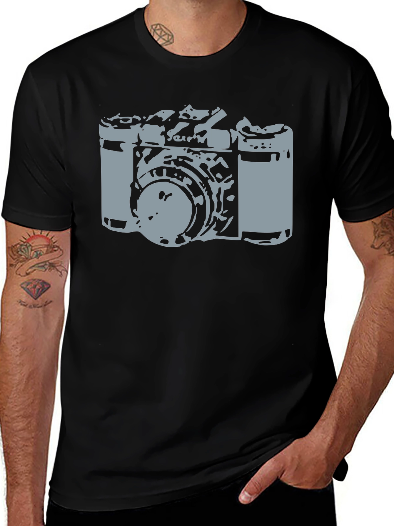 Vintage Camera Graphic Tee - Classic Style