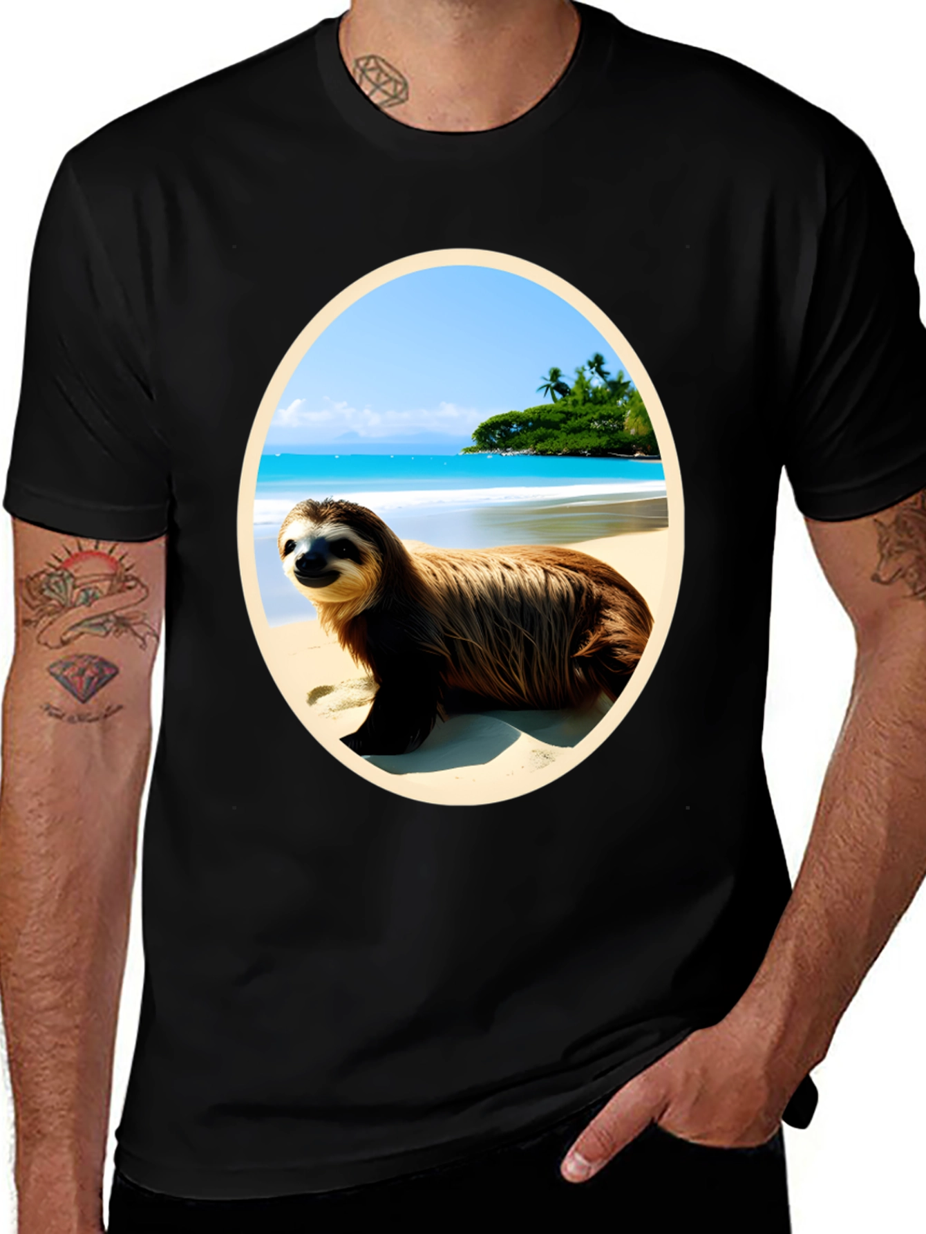 Variant 17 of Sloth Beach T-Shirt