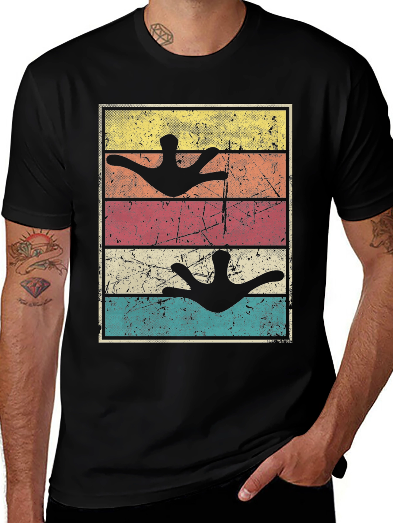 Variant 23 of Retro Skydiver Graphic Tee - Vintage Style Jumper T-Shirt