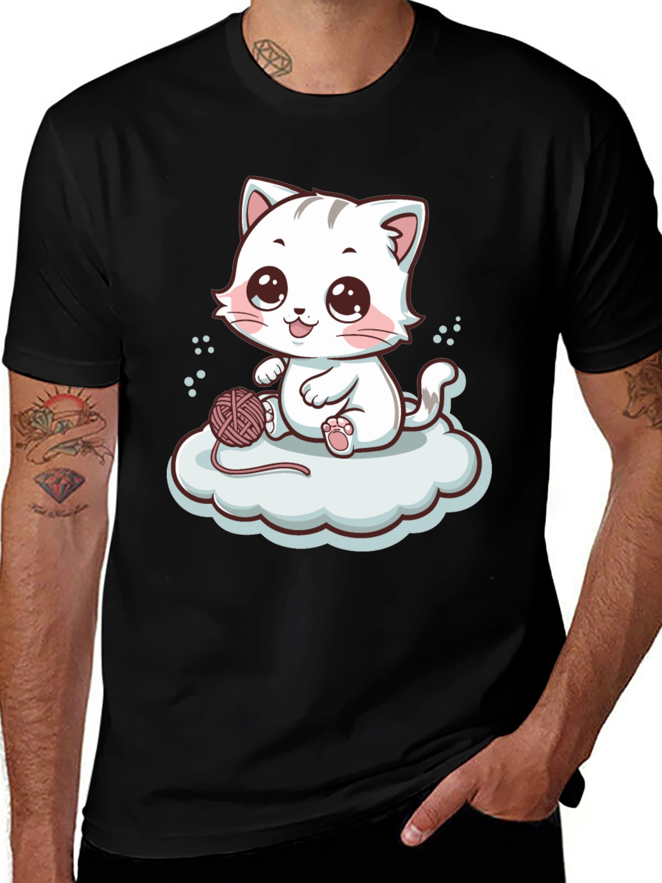 Variant 16 of Cute Cartoon Kitten T-Shirt