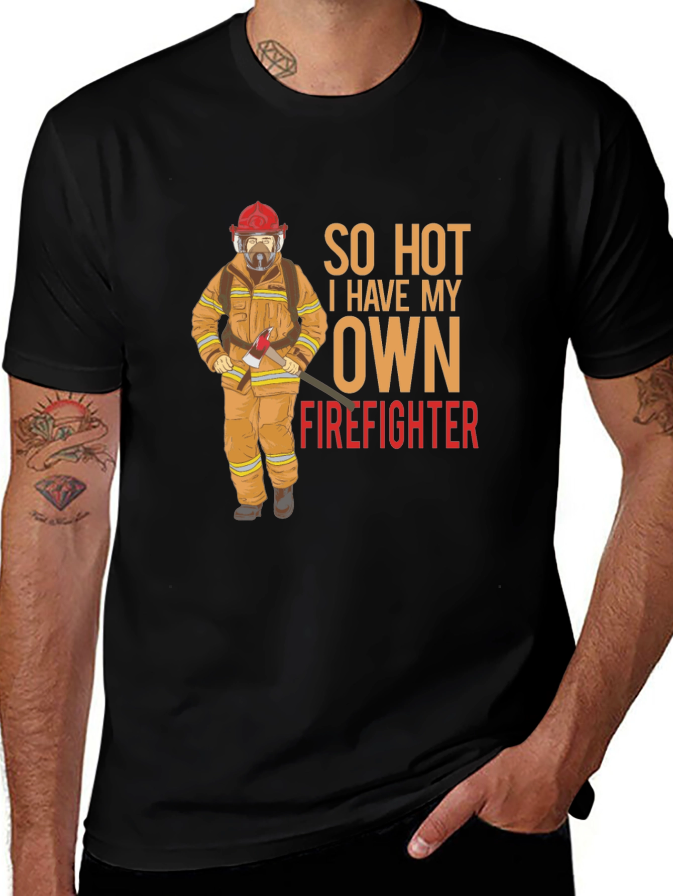 Variant 21 of So Hot I Have My Own Firefighter Graphic T-Shirt