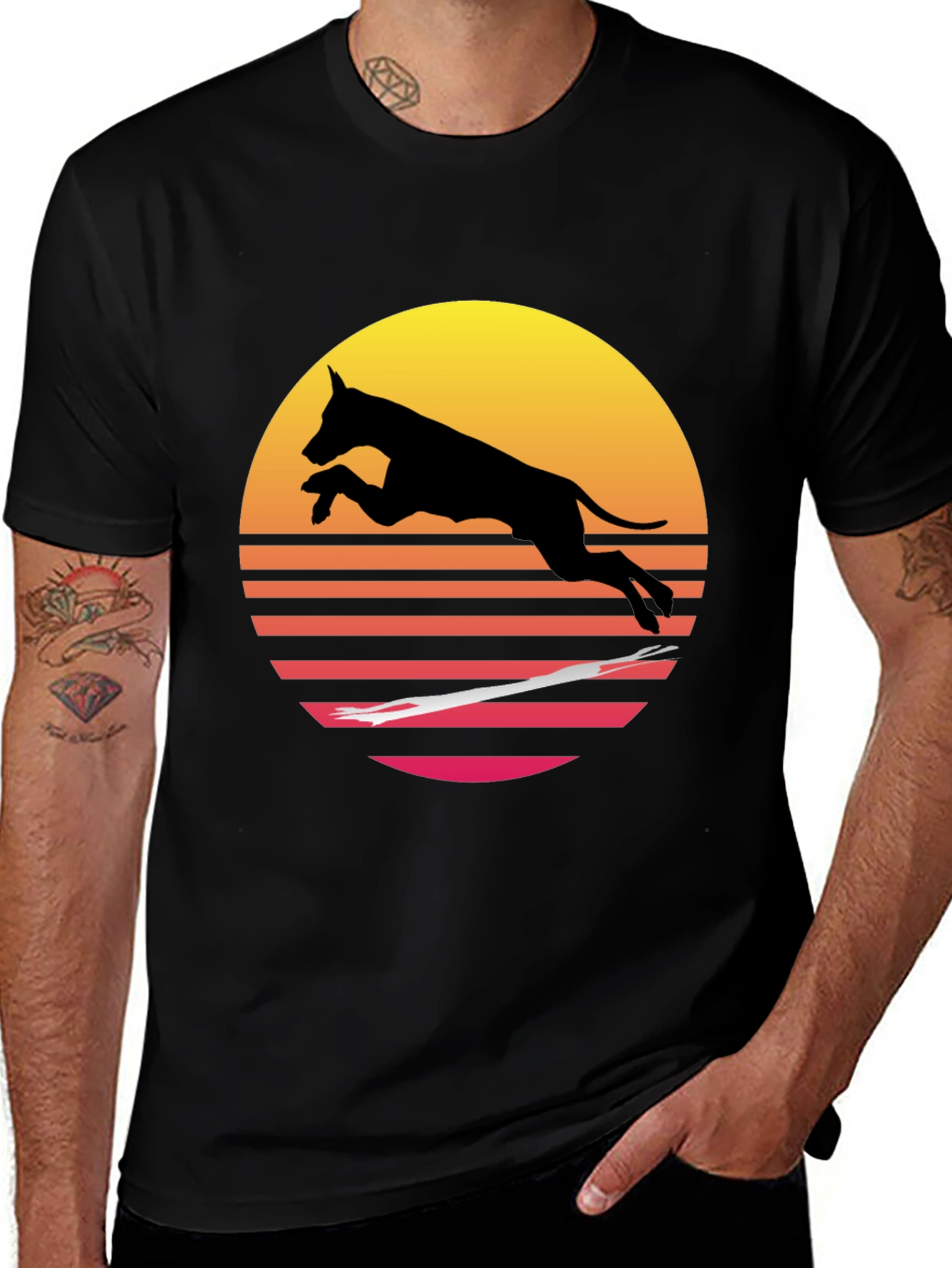 Variant 9 of Retro Dog Silhouette T-Shirt