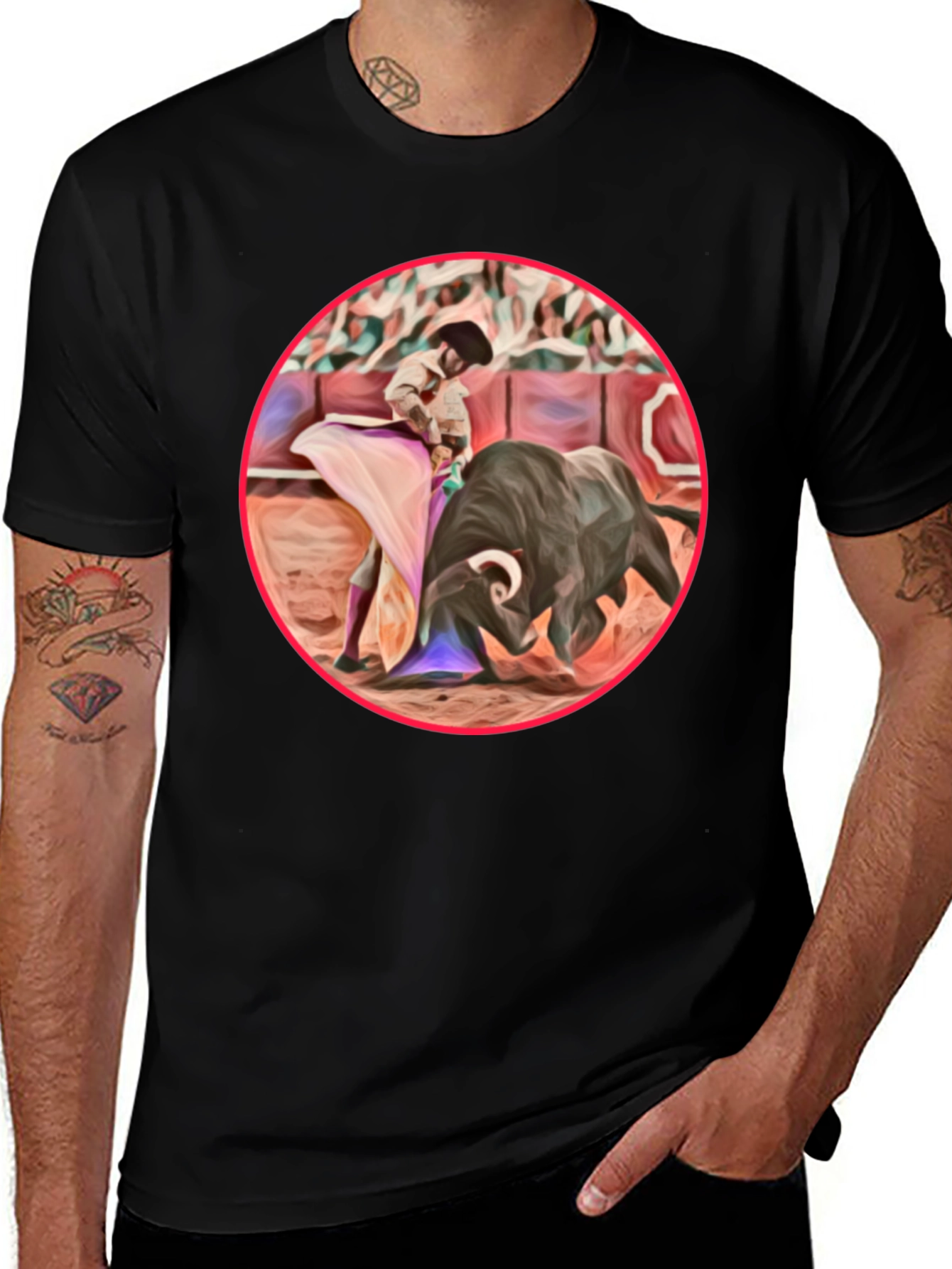Variant 10 of Bullfight Graphic Tee - Stylish Men's Shirt