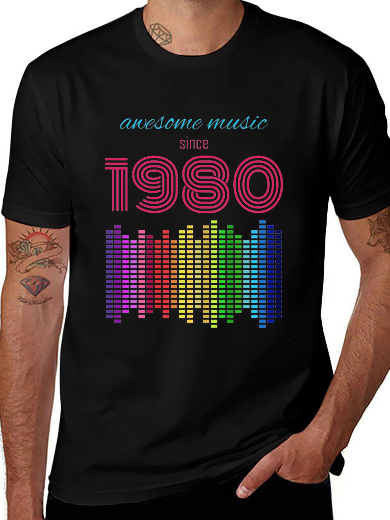 Variant 9 of Awesome Music Since 1980 T-Shirt