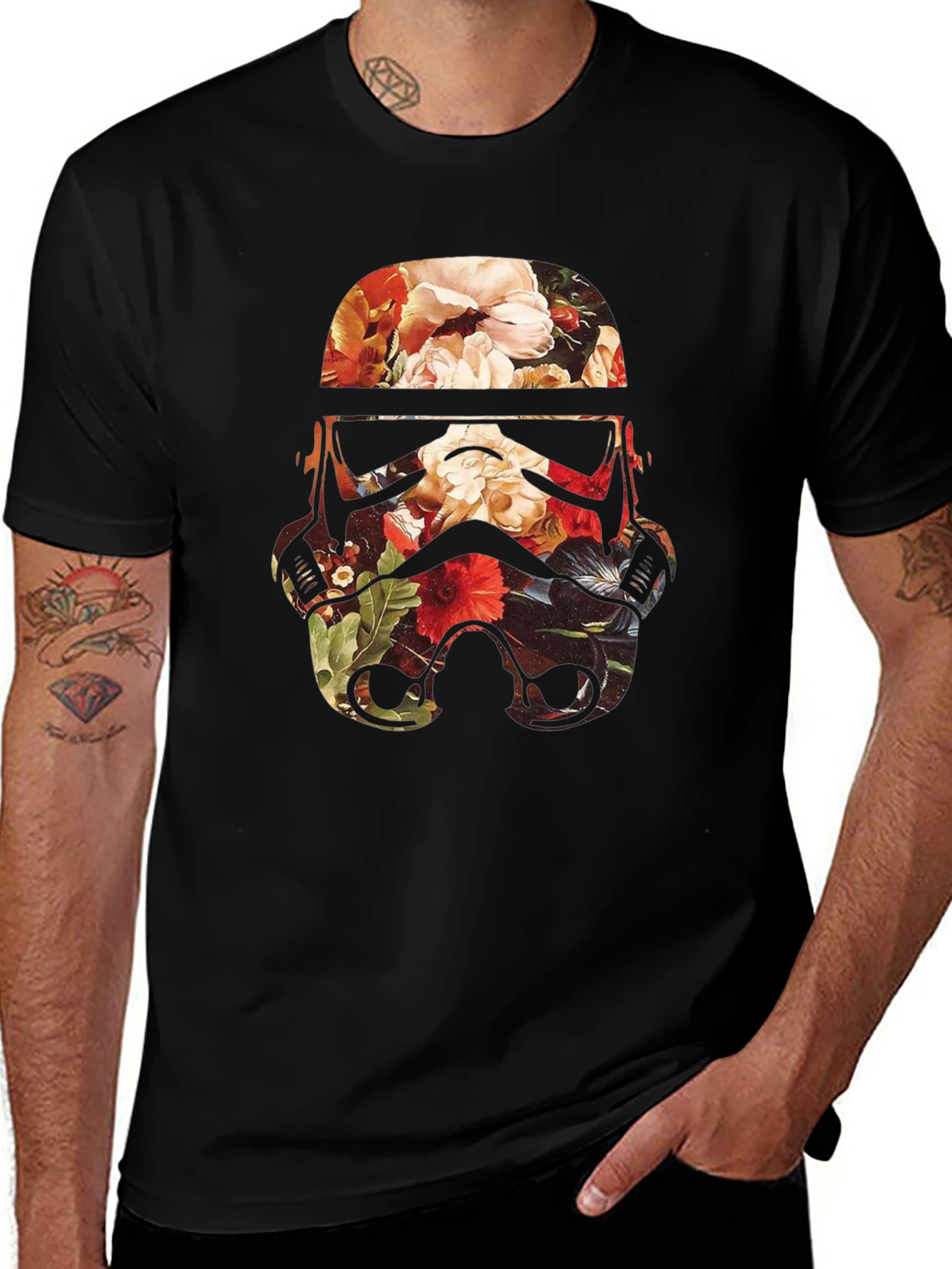 Variant 11 of Floral Stormtrooper Helmet Graphic Tee