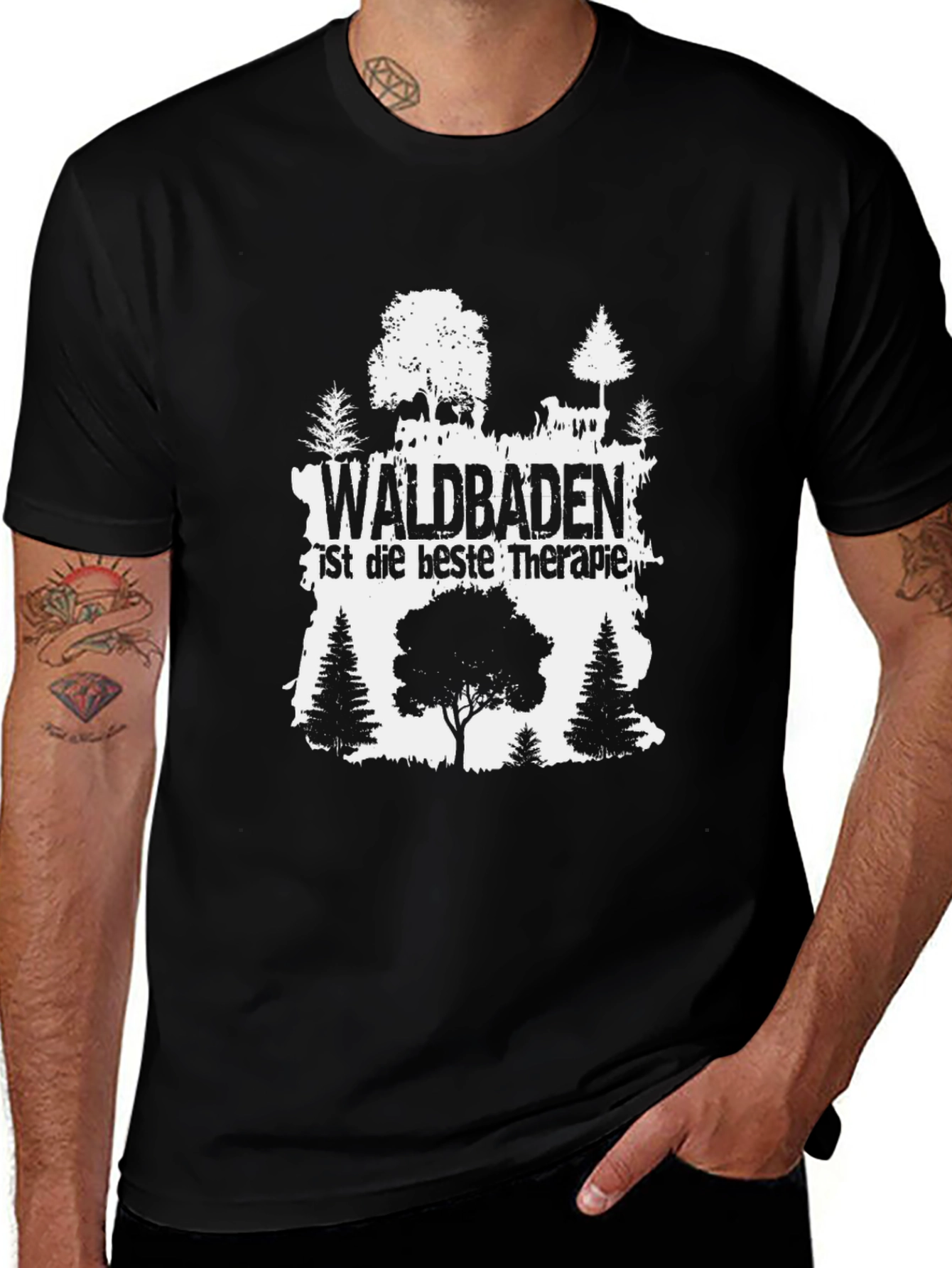 Waldbaden T-Shirt - Forest Therapy Design