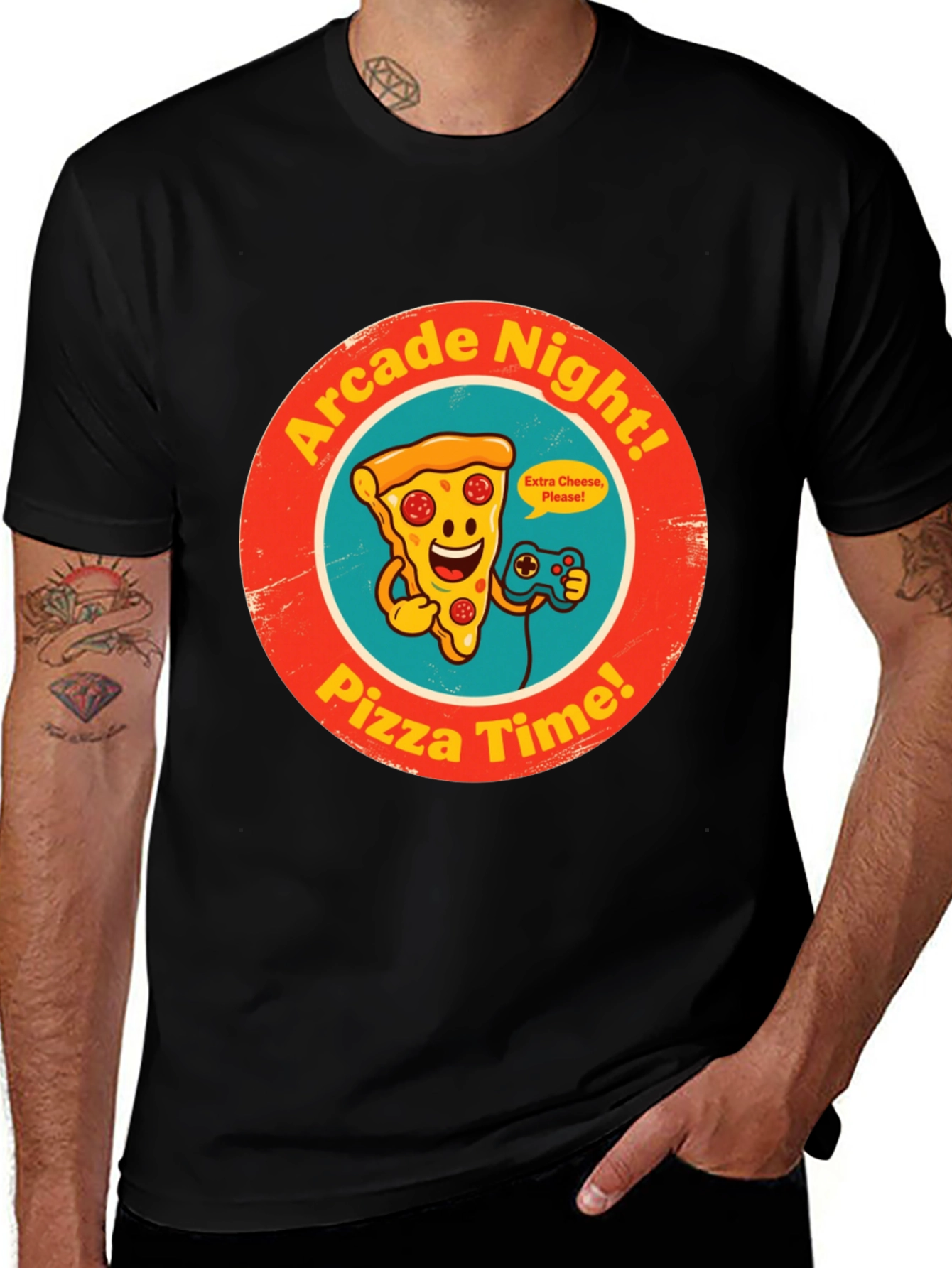 Variant 29 of Arcade Night Pizza Time Graphic Tee