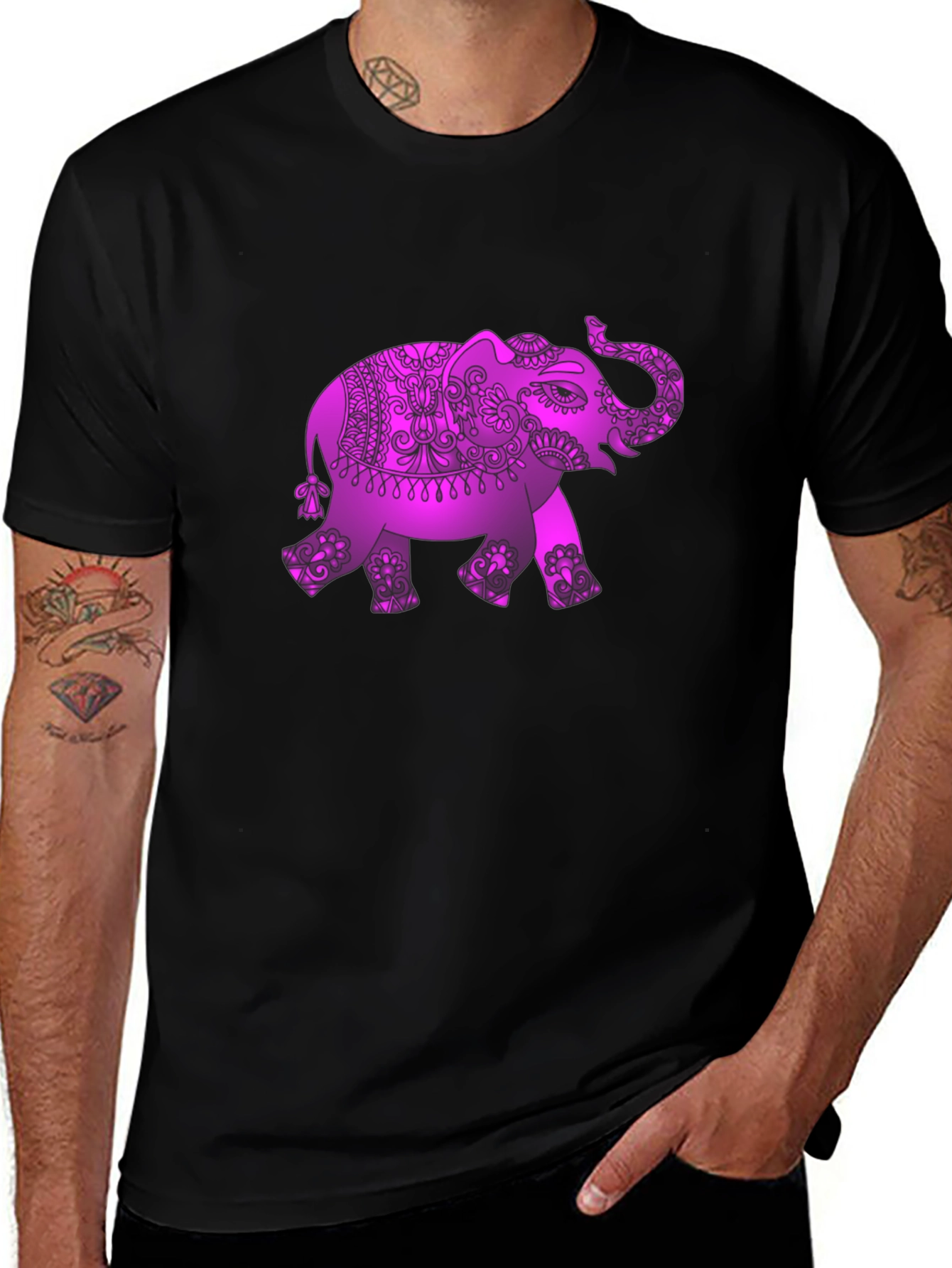 Variant 17 of Elephant Graphic Print Tee