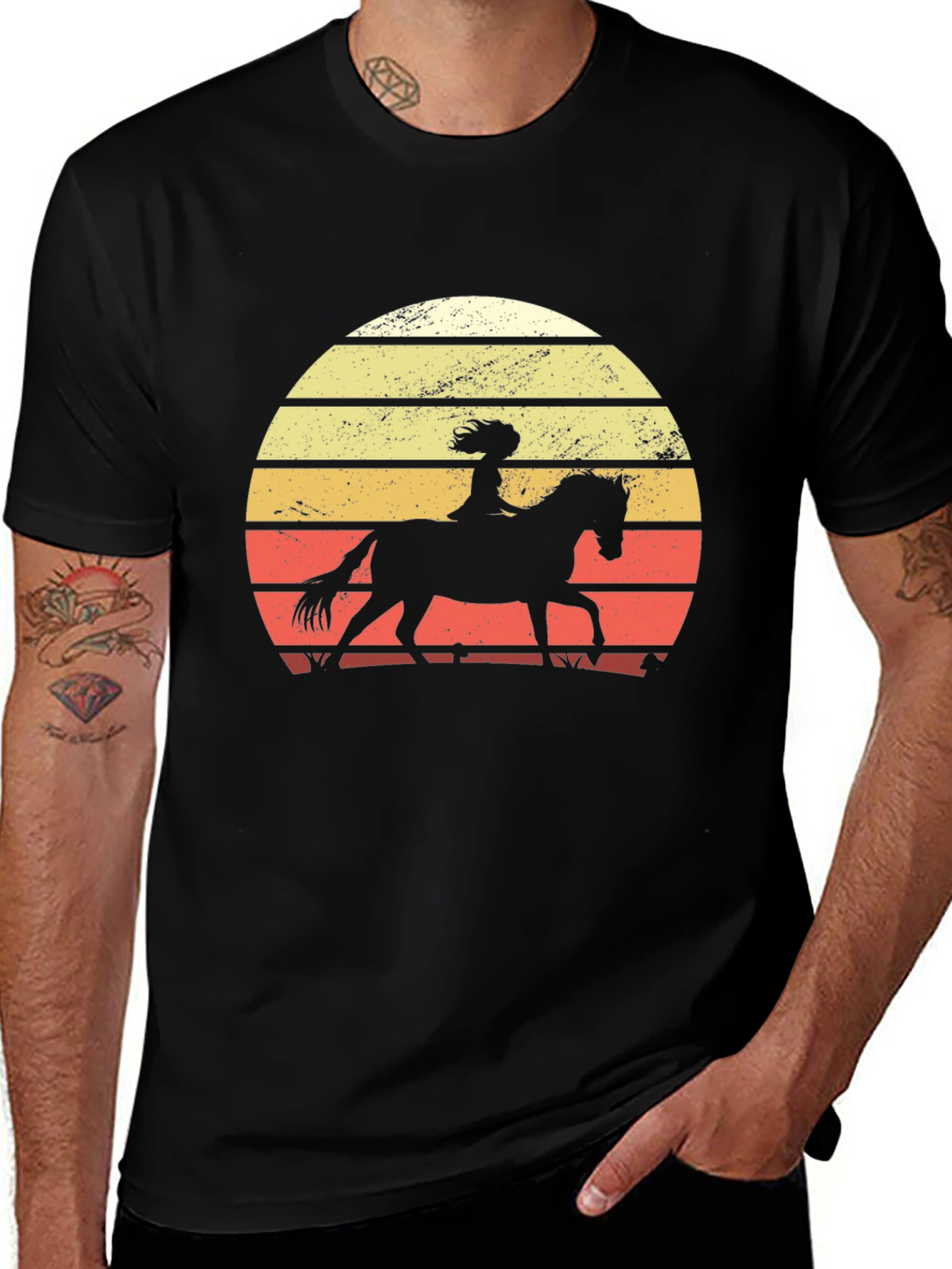 Variant 10 of Vintage Horse Rider T-Shirt - Retro Style