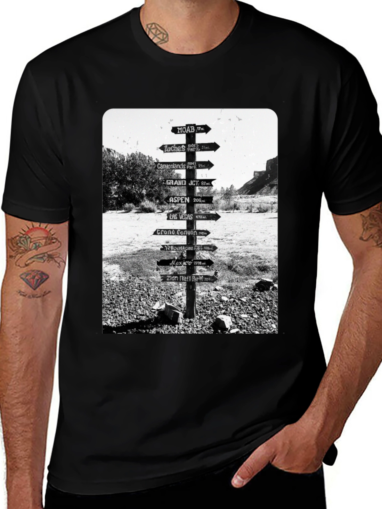 Variant 19 of Road Sign Travel T-Shirt