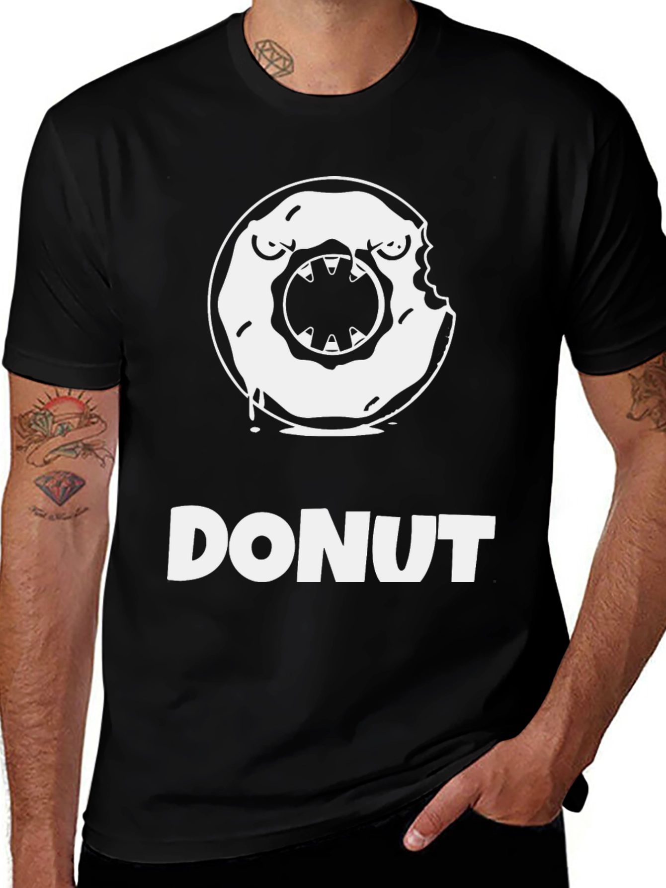 Variant 21 of Donut Monster Graphic Tee - Funny Cartoon T-Shirt