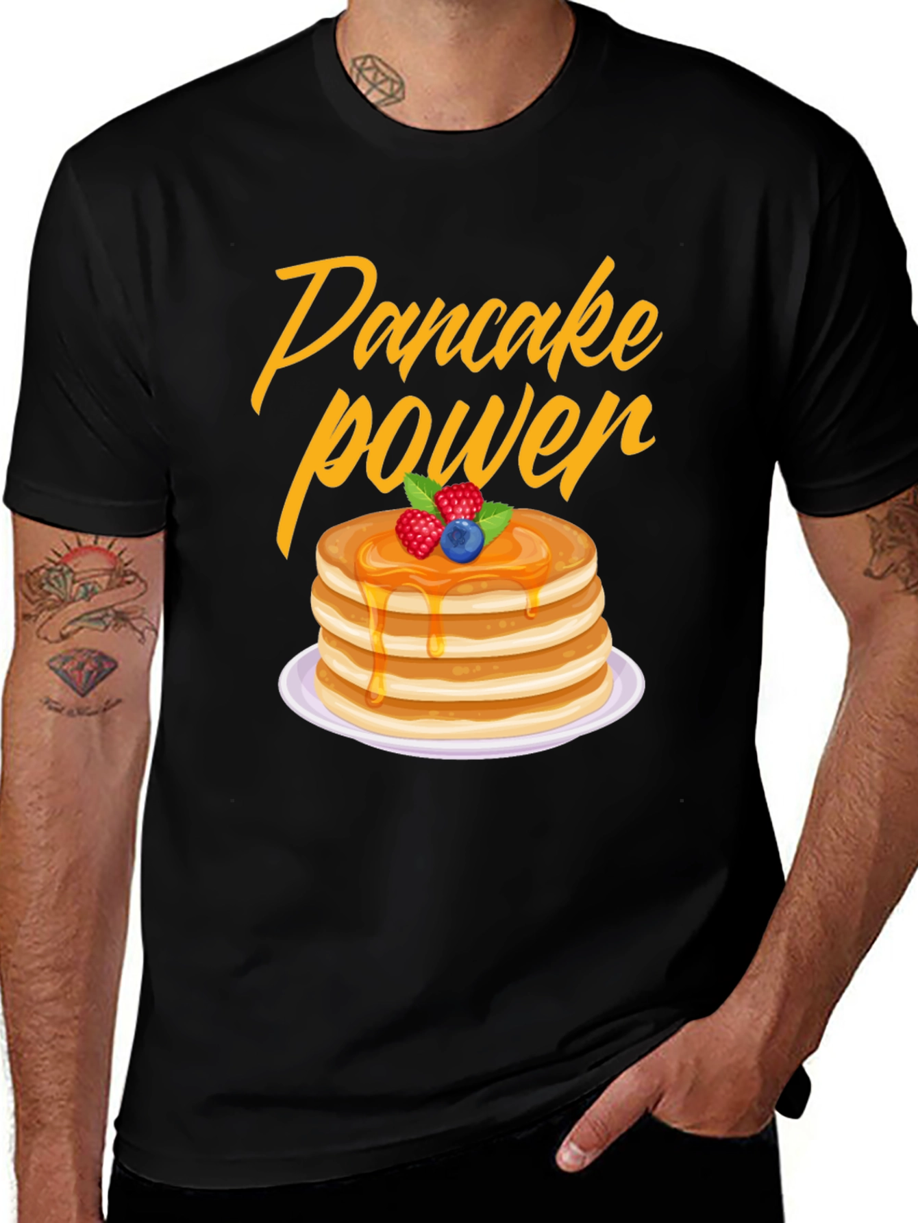 Pancake Power Graphic Tee - Breakfast Lovers' Edition