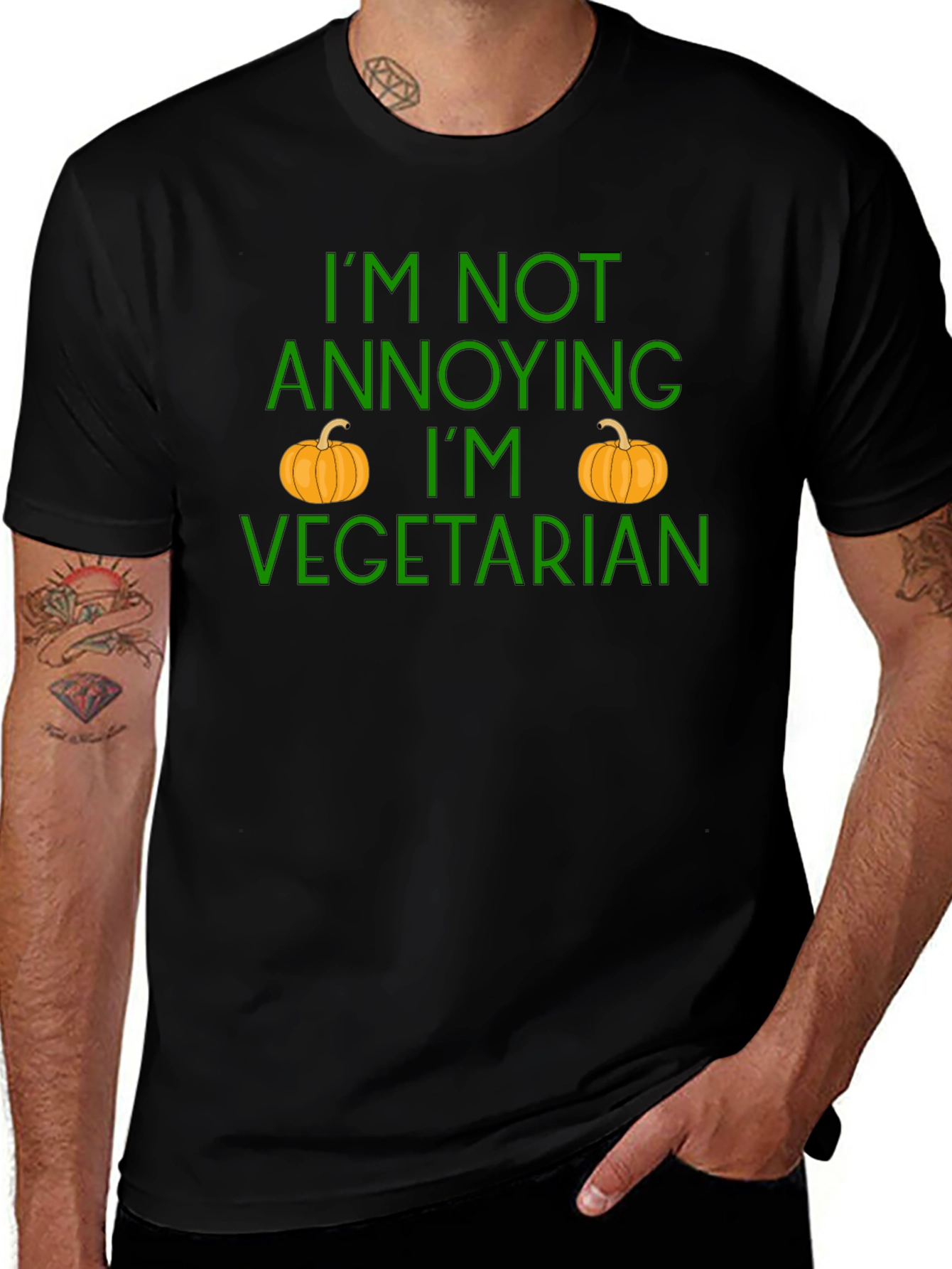 Variant 13 of Vegetarian Pumpkin T-Shirt - I'm Not Annoying