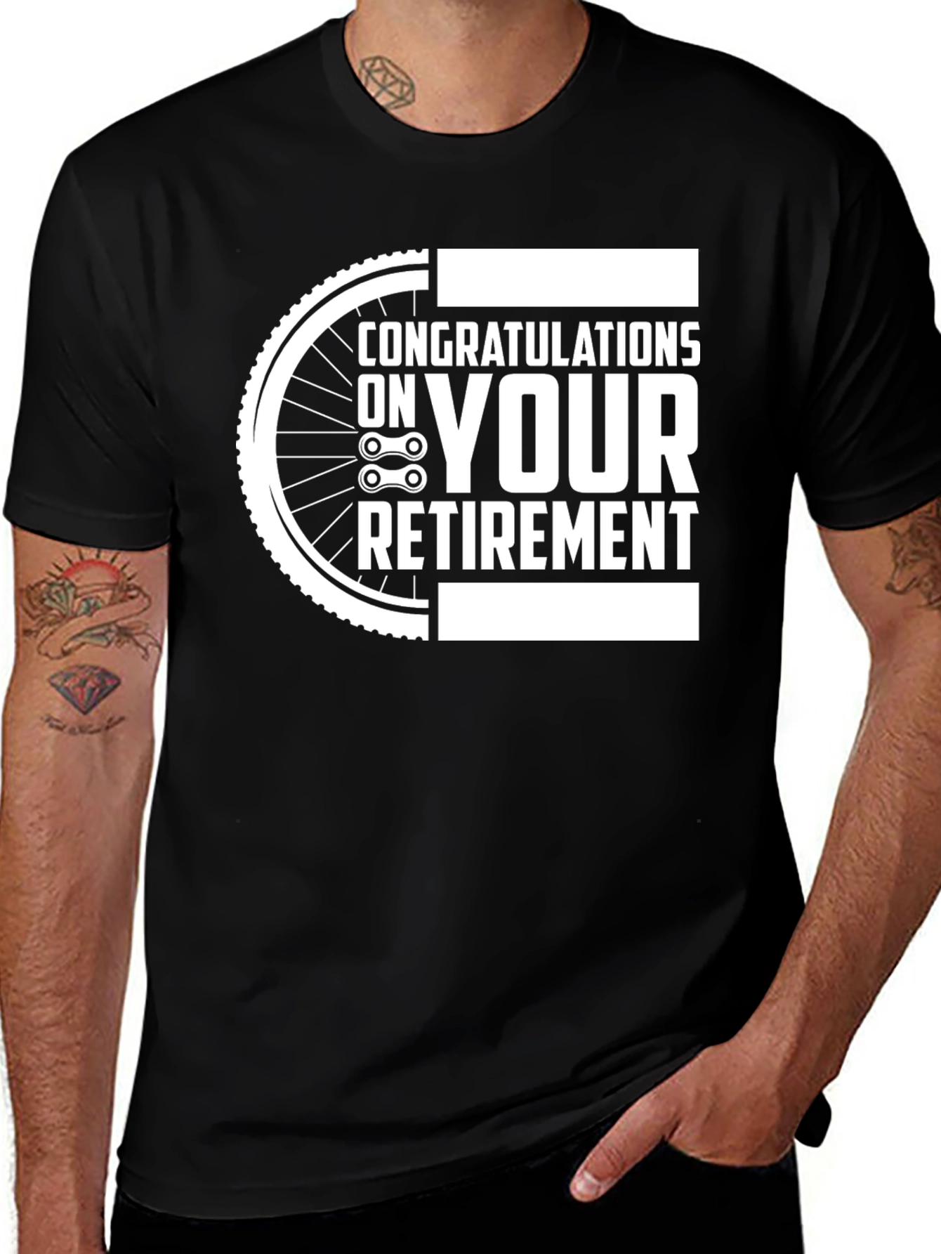 Variant 26 of Congratulations on your Retirement Bike T-Shirt