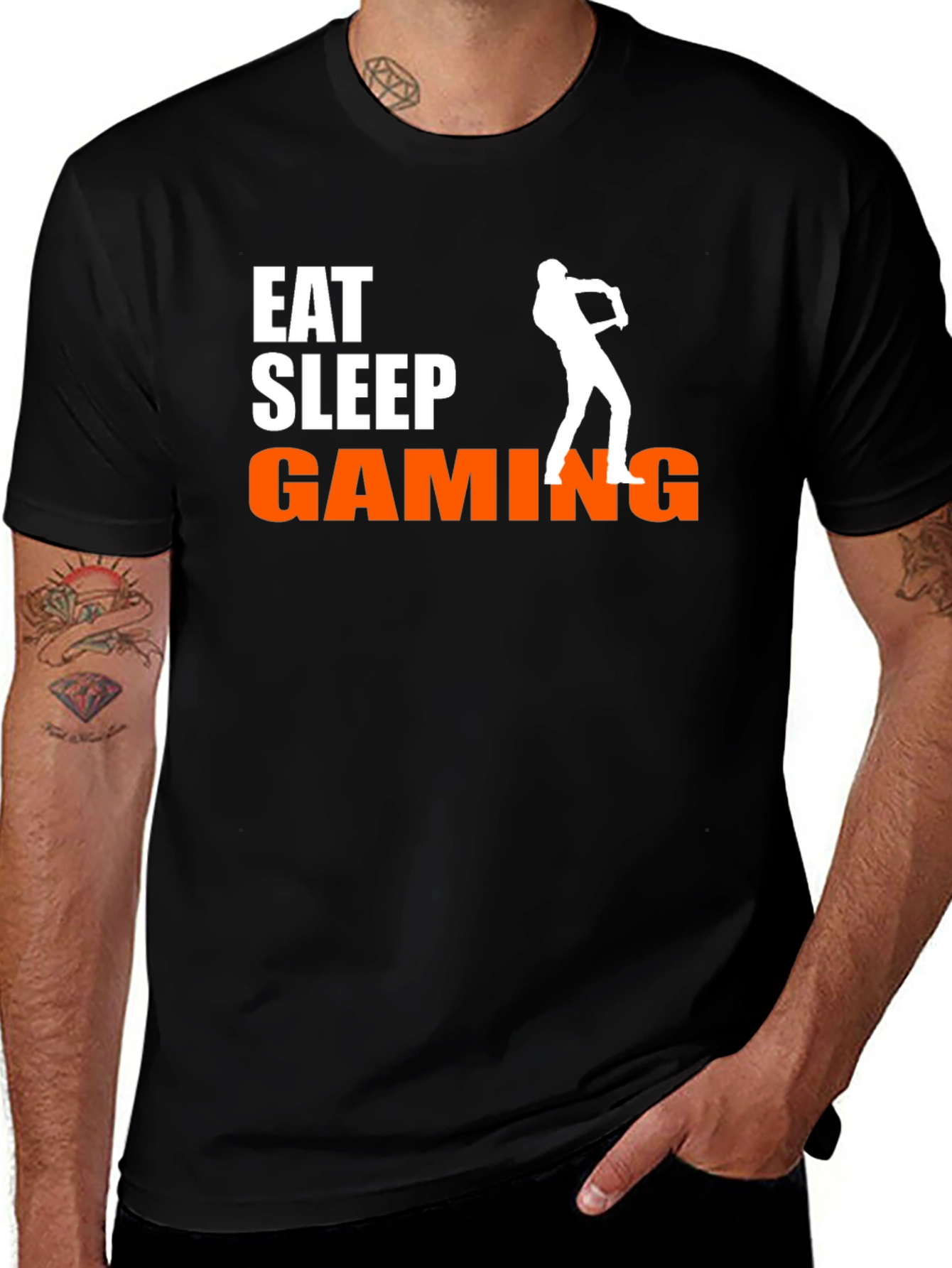 Variant 9 of Eat Sleep Gaming T-Shirt - Gamer Style