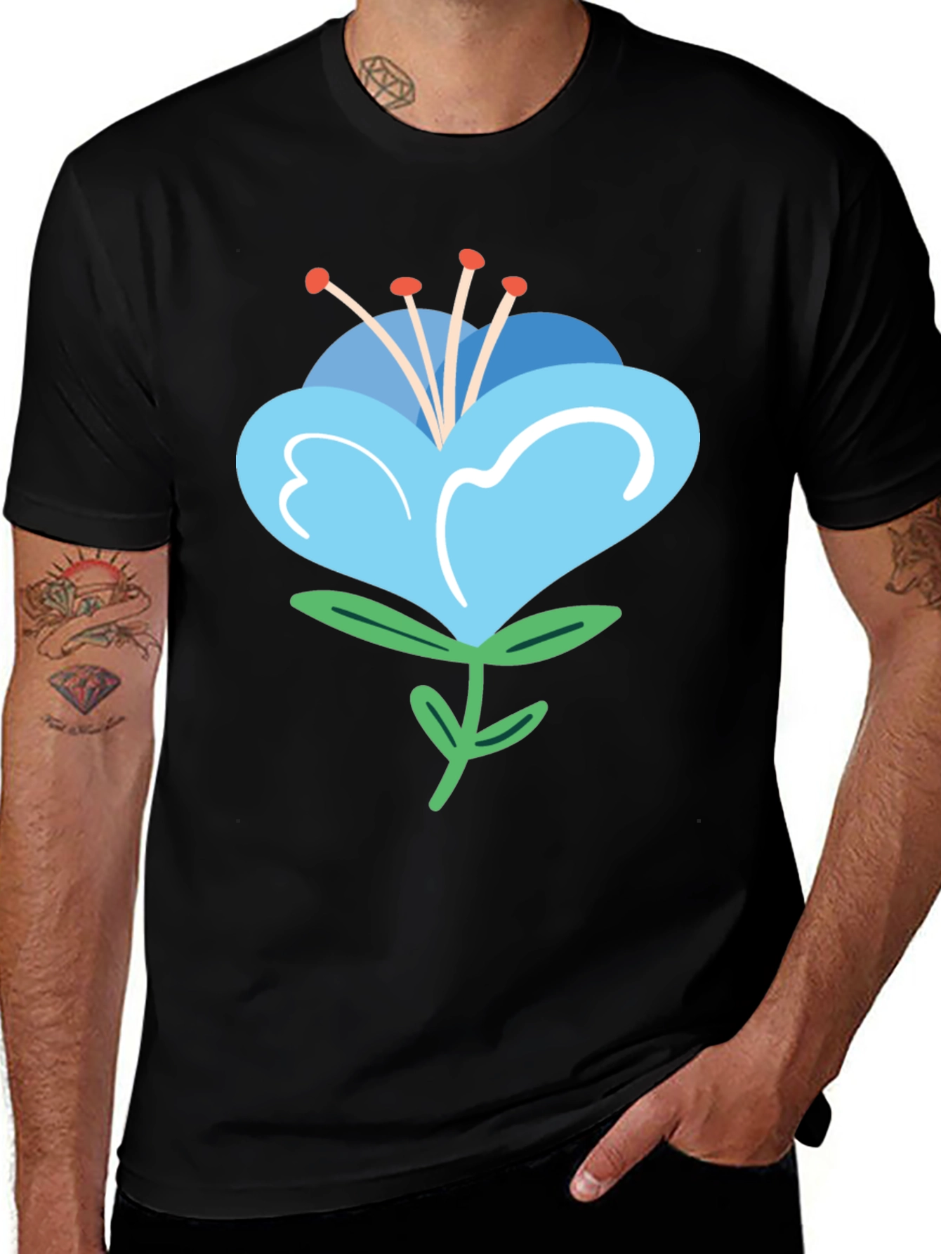 Variant 21 of Floral Graphic Tee - Casual Comfort