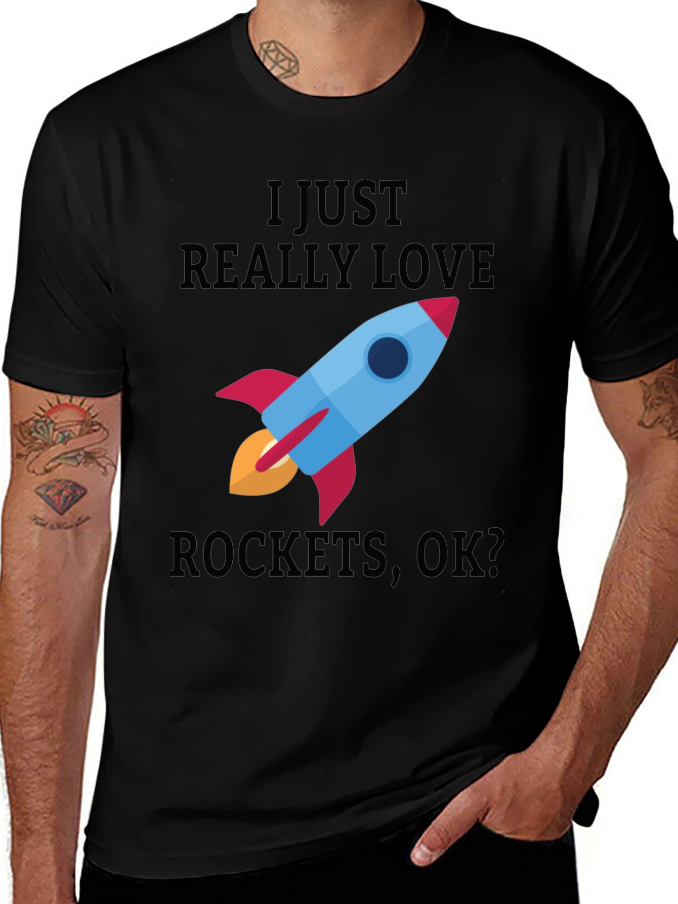 Variant 17 of I Just Really Love Rockets T-Shirt