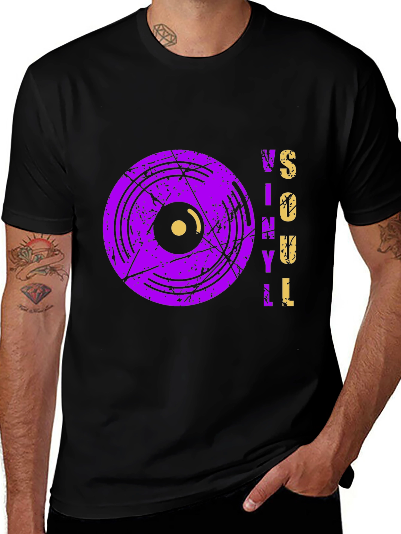 Variant 21 of Vinyl Soul Graphic Tee - Retro Music Lover's Shirt