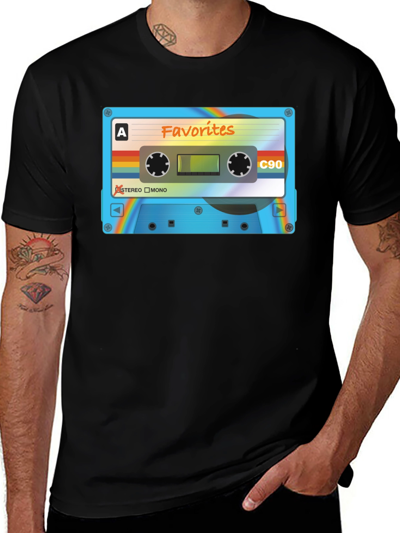 Variant 4 of Retro Cassette Tape Graphic Tee