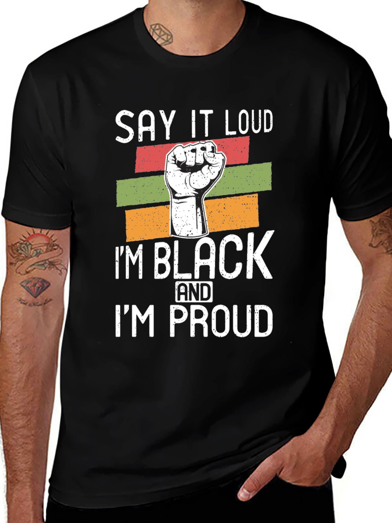 Variant 20 of Black Pride Graphic T-Shirt - Say It Loud