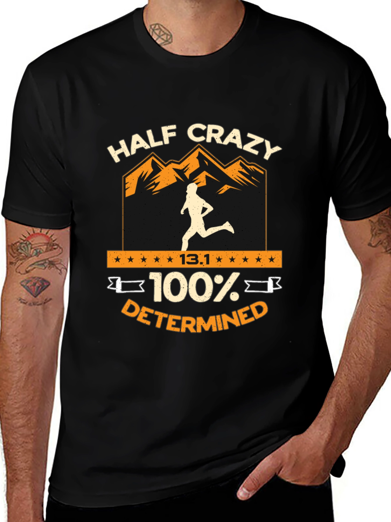 Variant 29 of Half Crazy Marathoner Graphic Tee