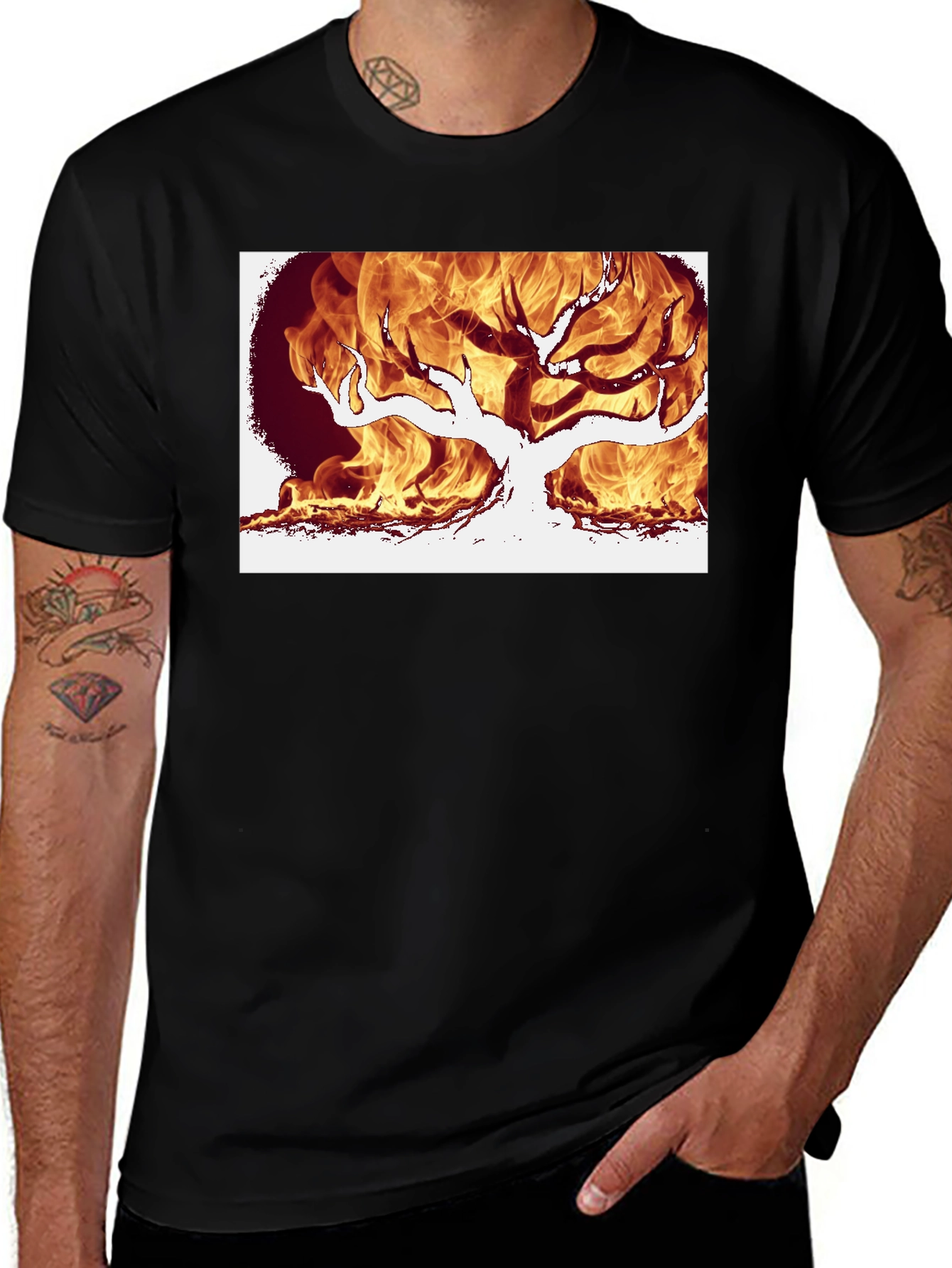 Variant 10 of Burning Tree Graphic Tee