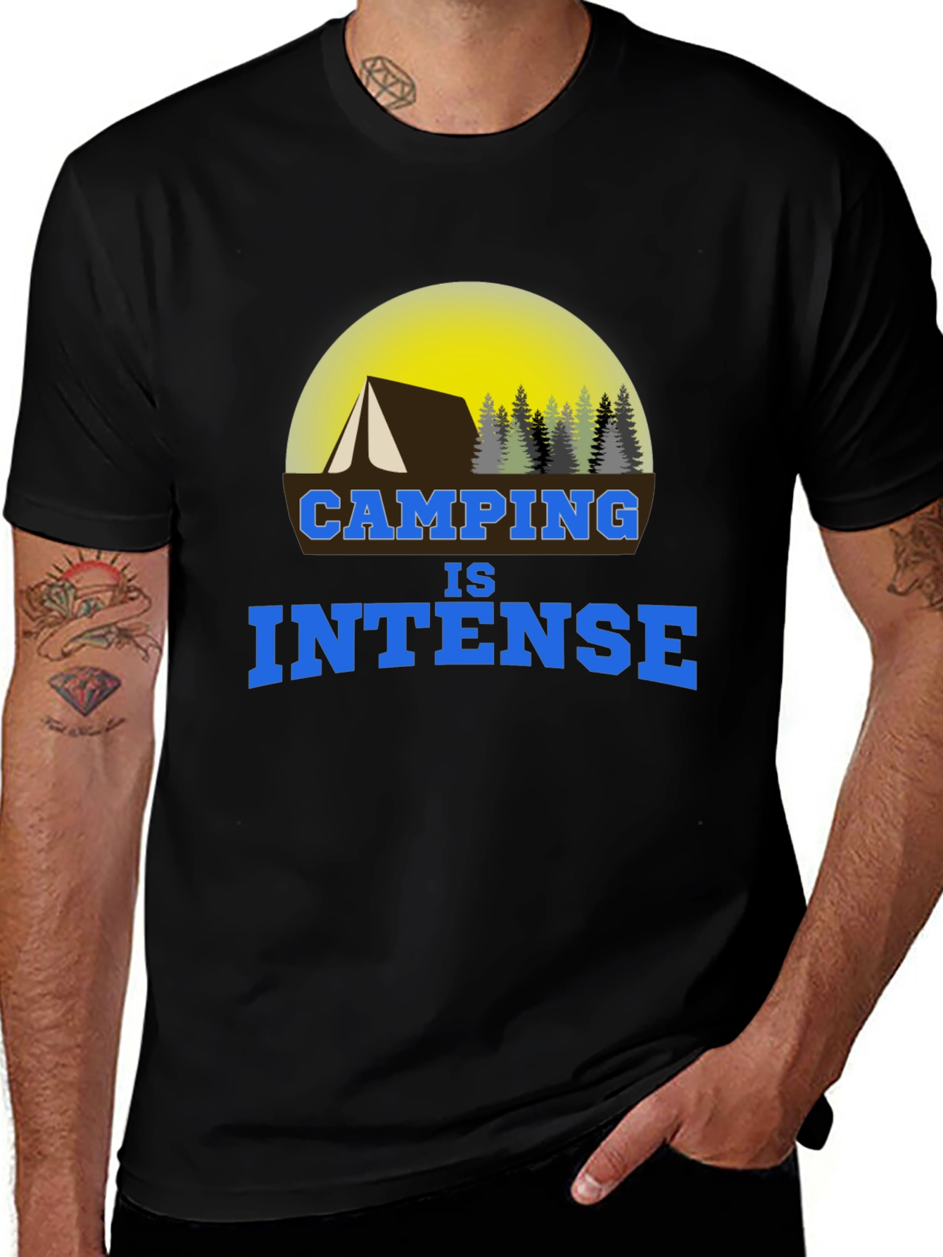 Variant 5 of Camping is Intense Graphic T-Shirt