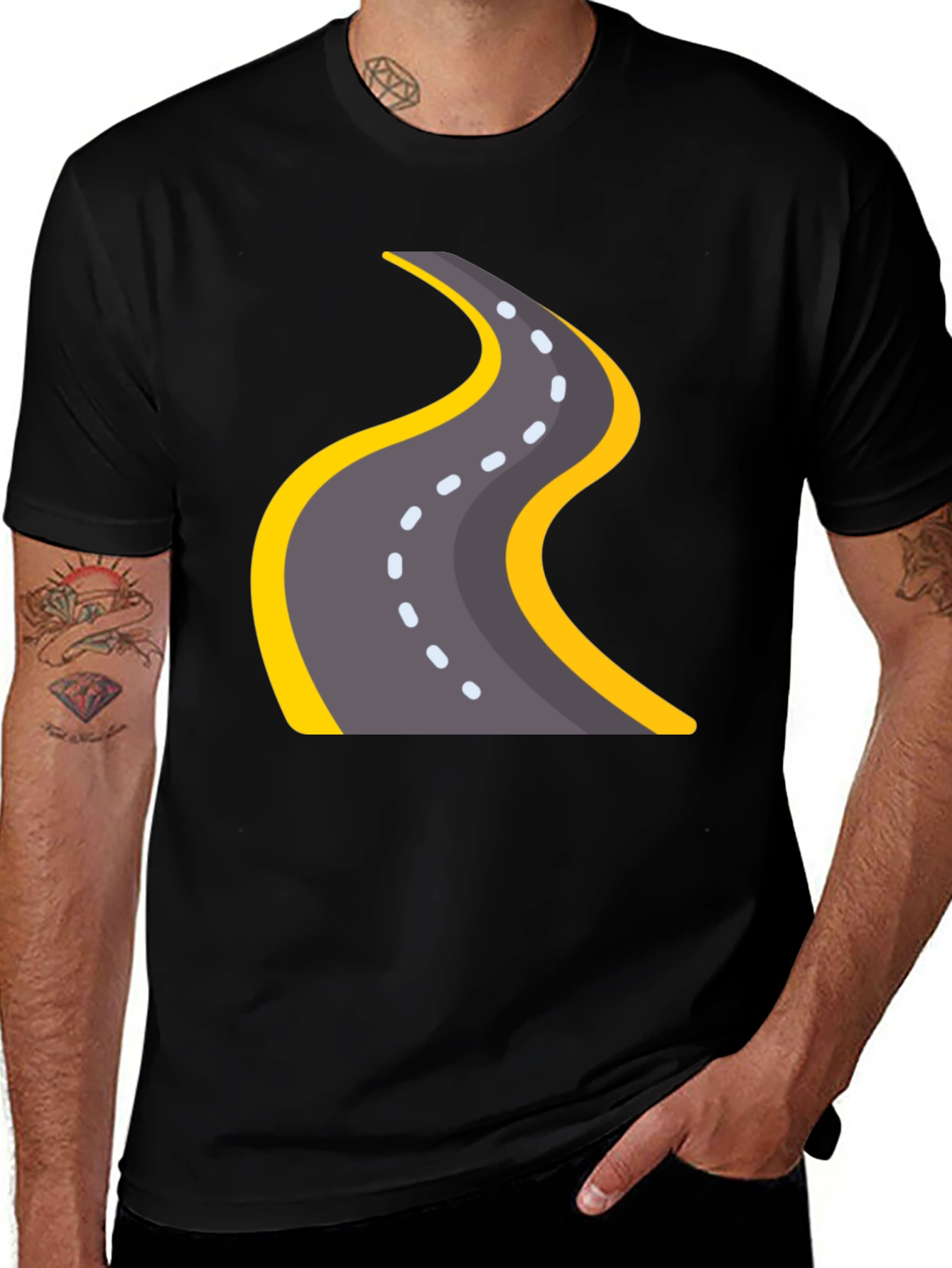 Variant 12 of Road Trip T-Shirt - Black Graphic Tee