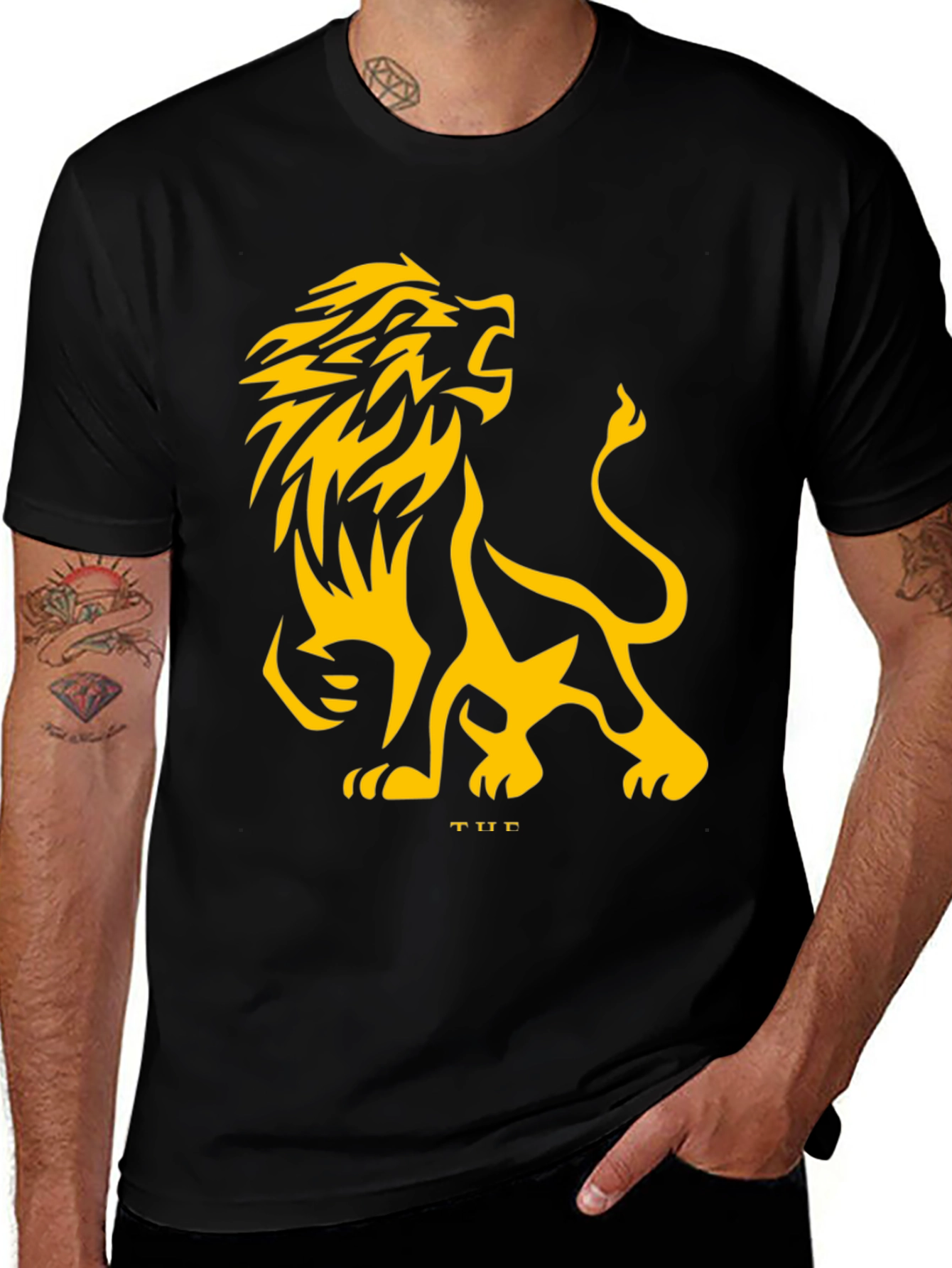 Variant 15 of Reggae Lion Graphic Black T-Shirt