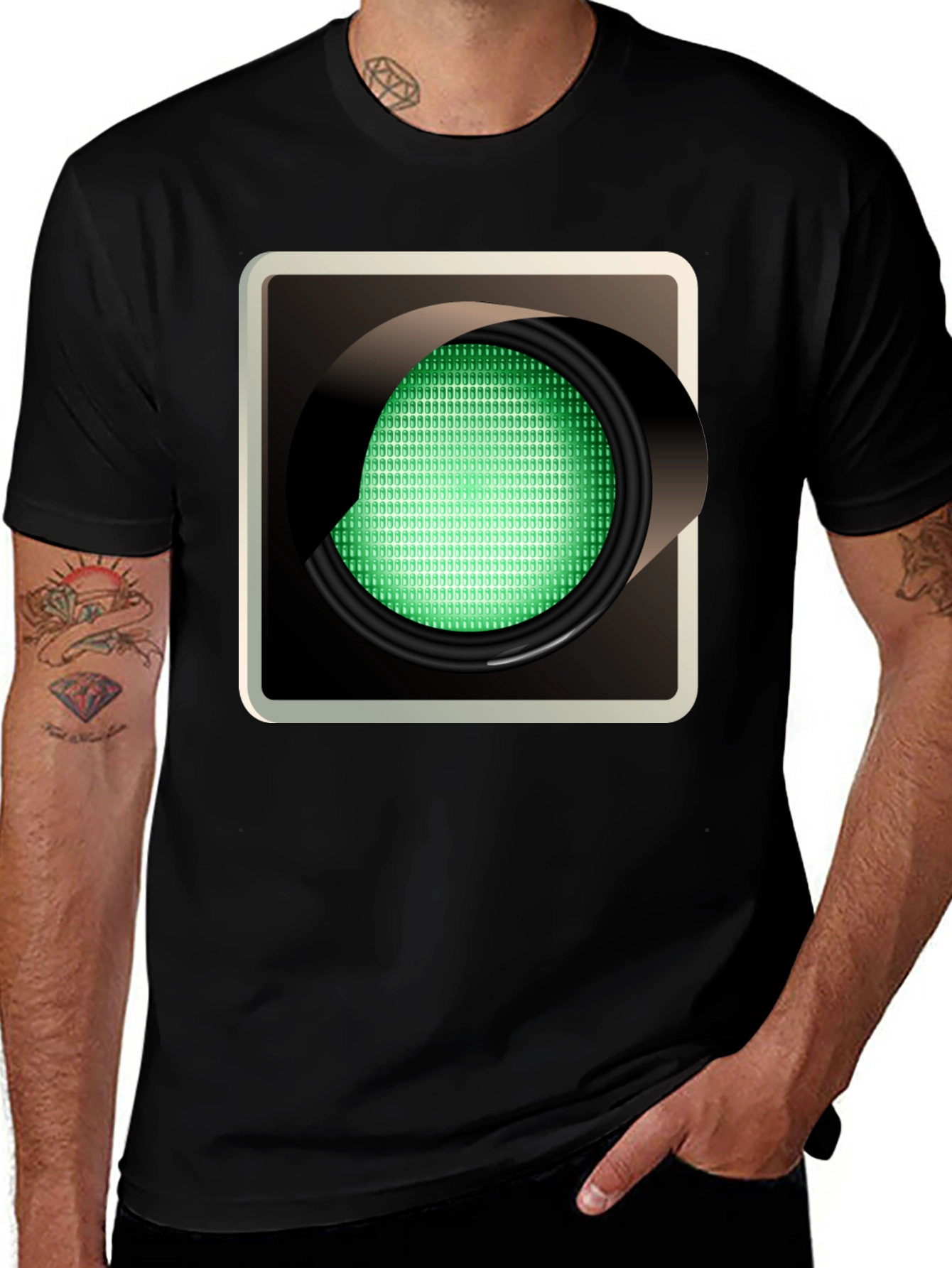 Go Green T-Shirt - Traffic Light Graphic Tee