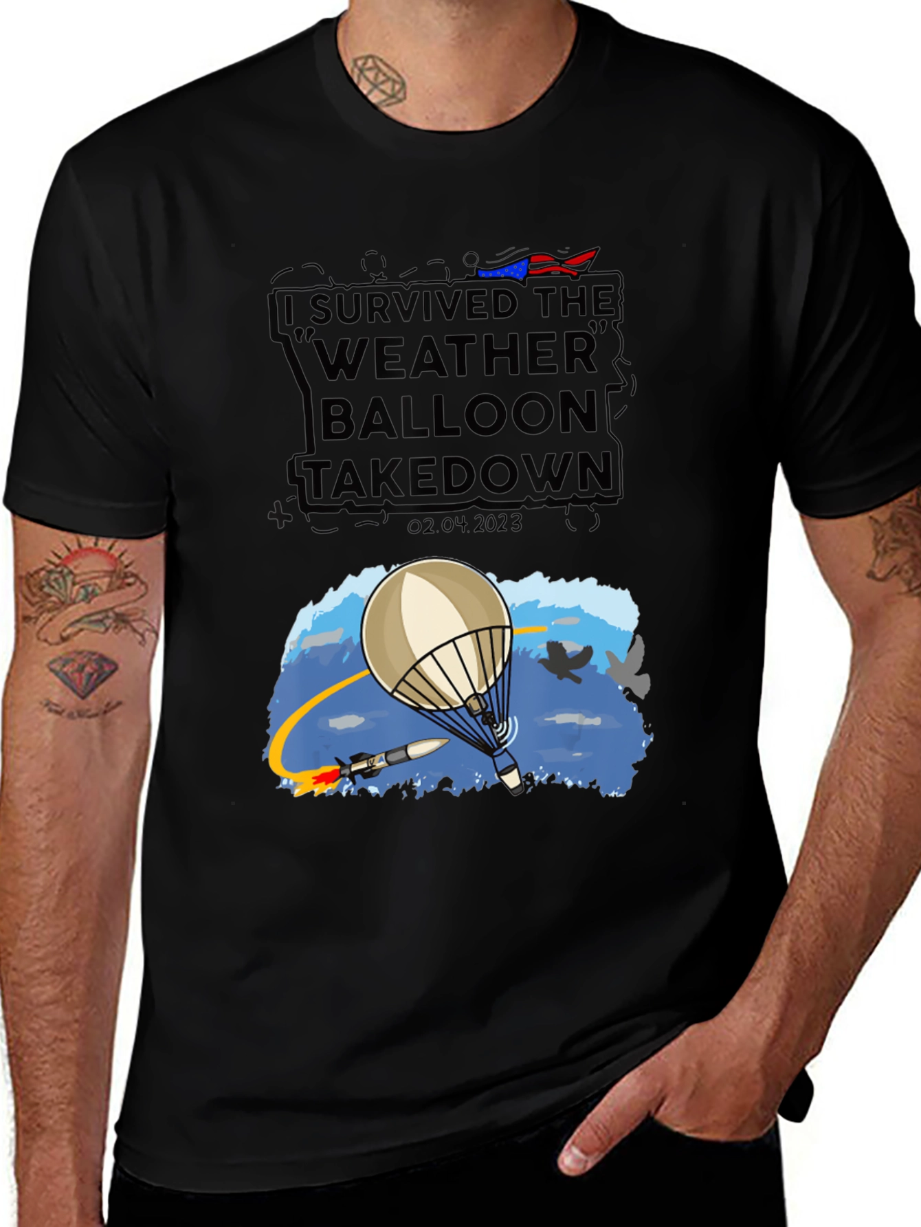 Variant 13 of I Survived Weather Balloon Takedown Tee
