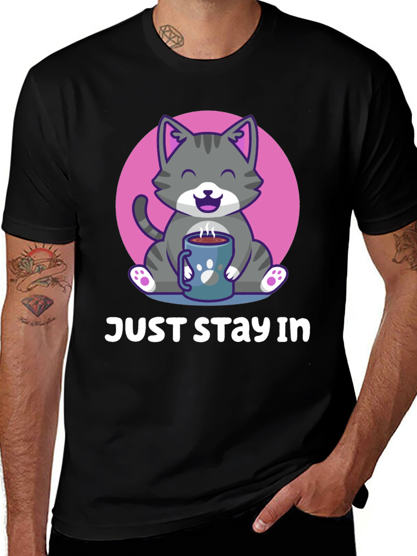 Variant 18 of Just Stay In Cat T-Shirt