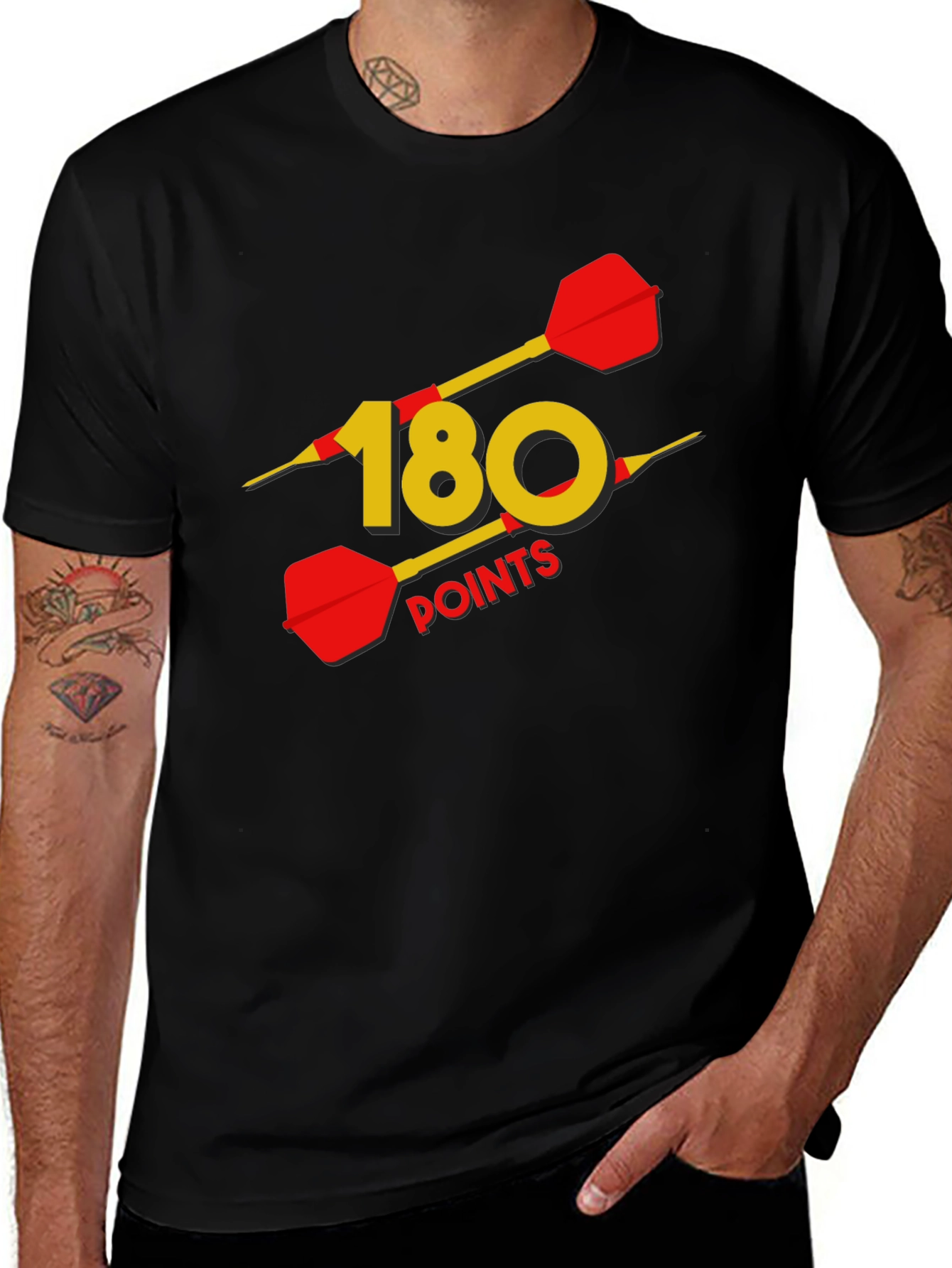 Variant 16 of 180 Points Dart T-Shirt - Black
