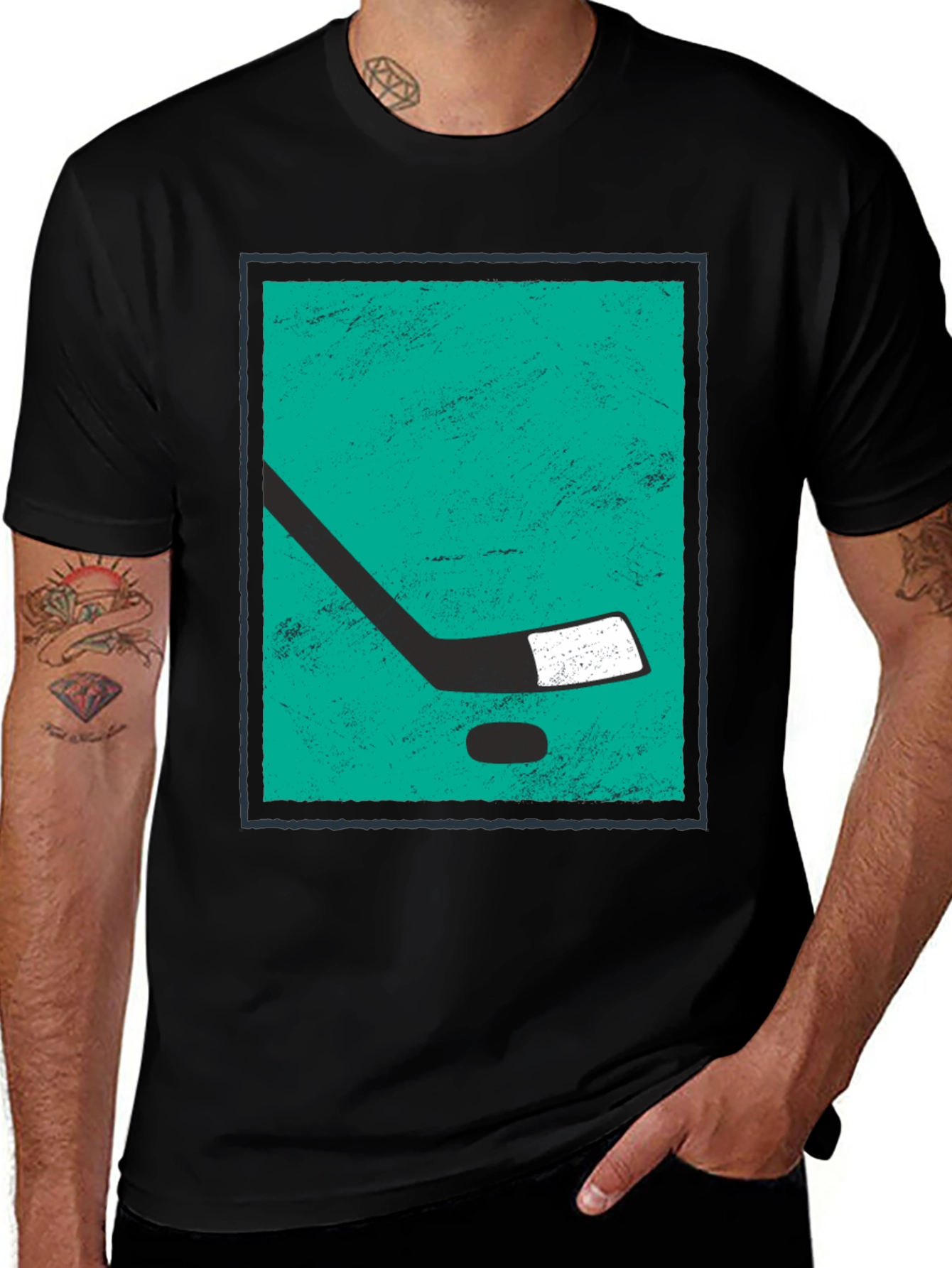 Variant 7 of Hockey Stick Graphic Tee - Sporty & Stylish