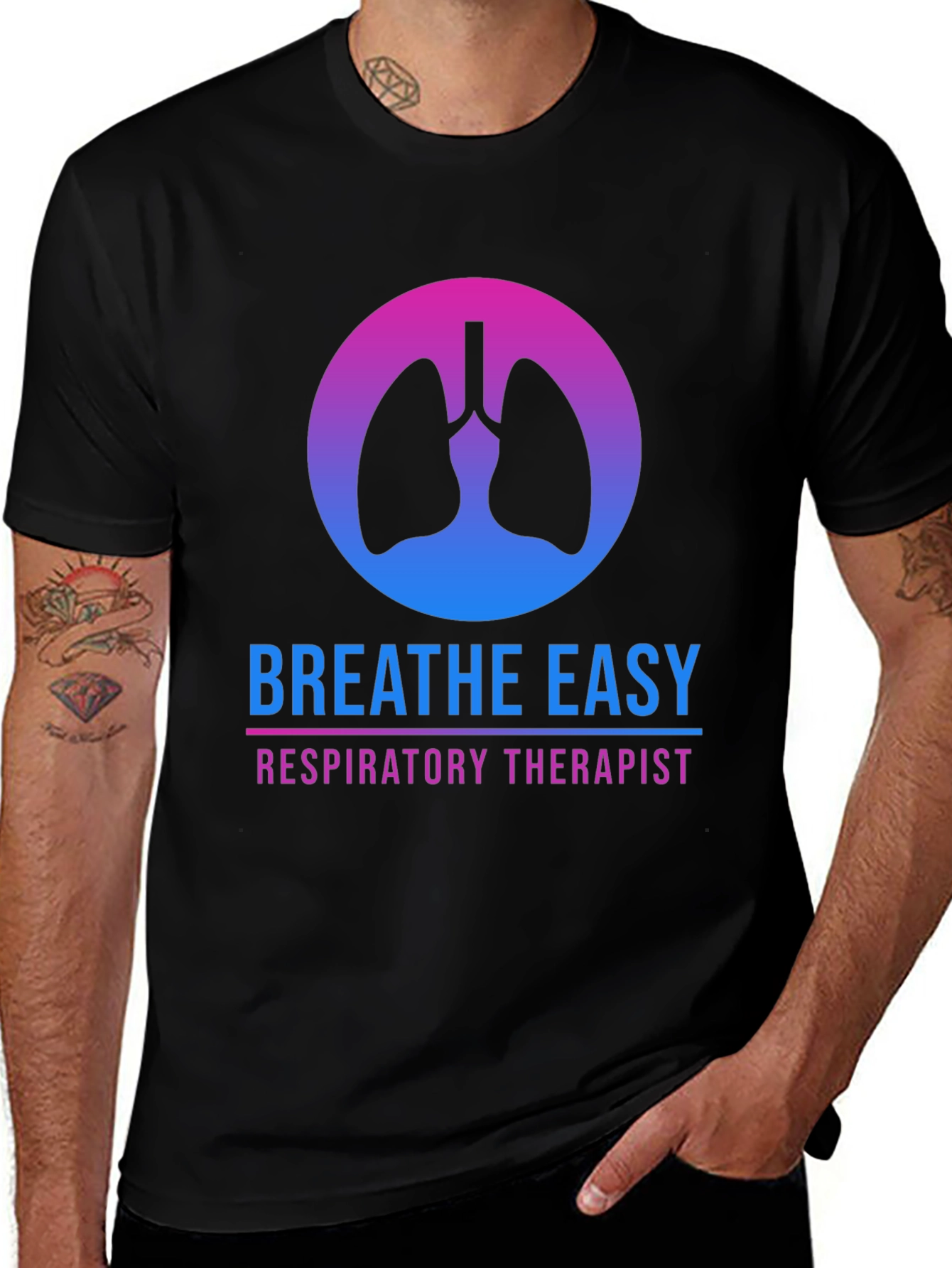 Variant 2 of Breathe Easy Respiratory Therapist T-Shirt
