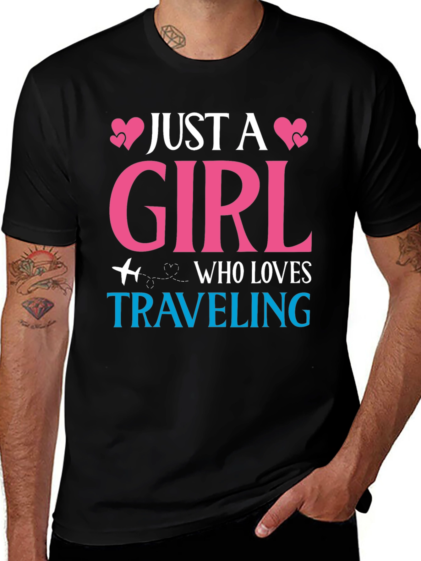 Variant 30 of Just a Girl Who Loves Traveling T-Shirt