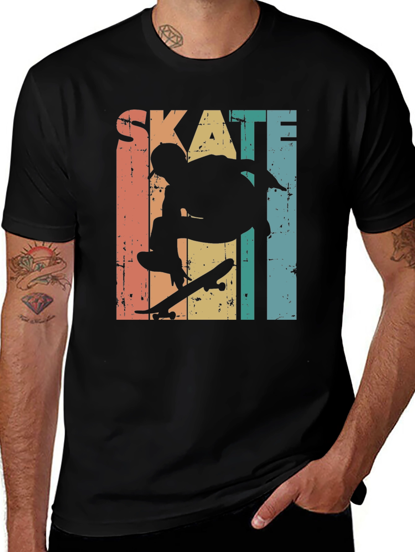 Variant 9 of Retro Skate T-Shirt - Vintage Skateboarder Design