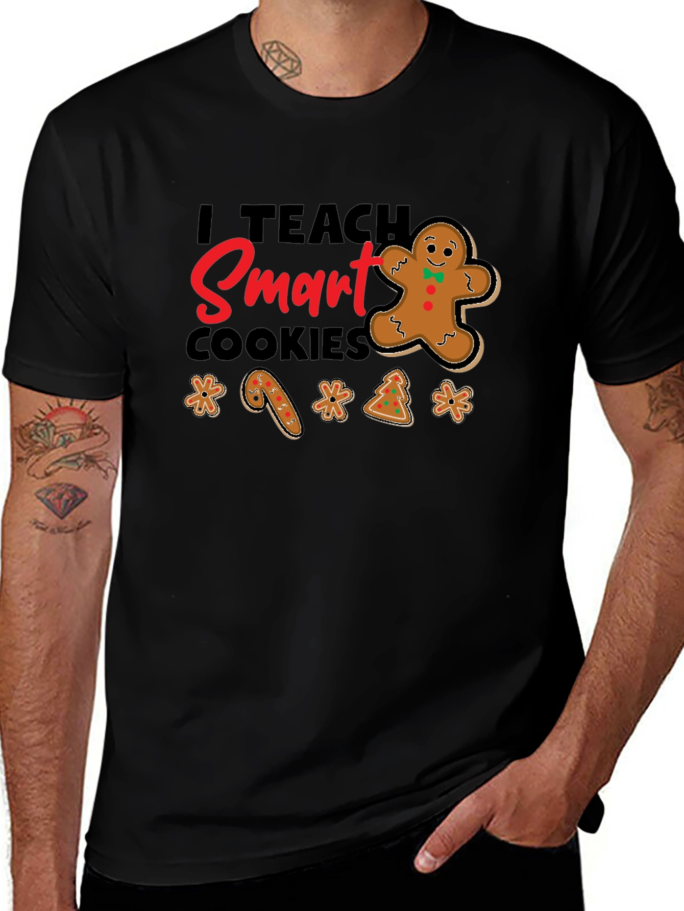 Variant 19 of I Teach Smart Cookies Black Graphic Tee