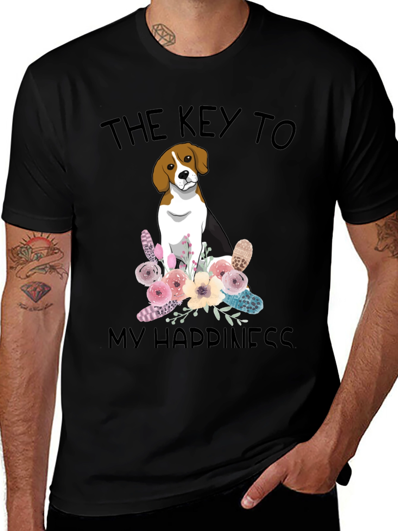 The Key to My Happiness Beagle T-Shirt