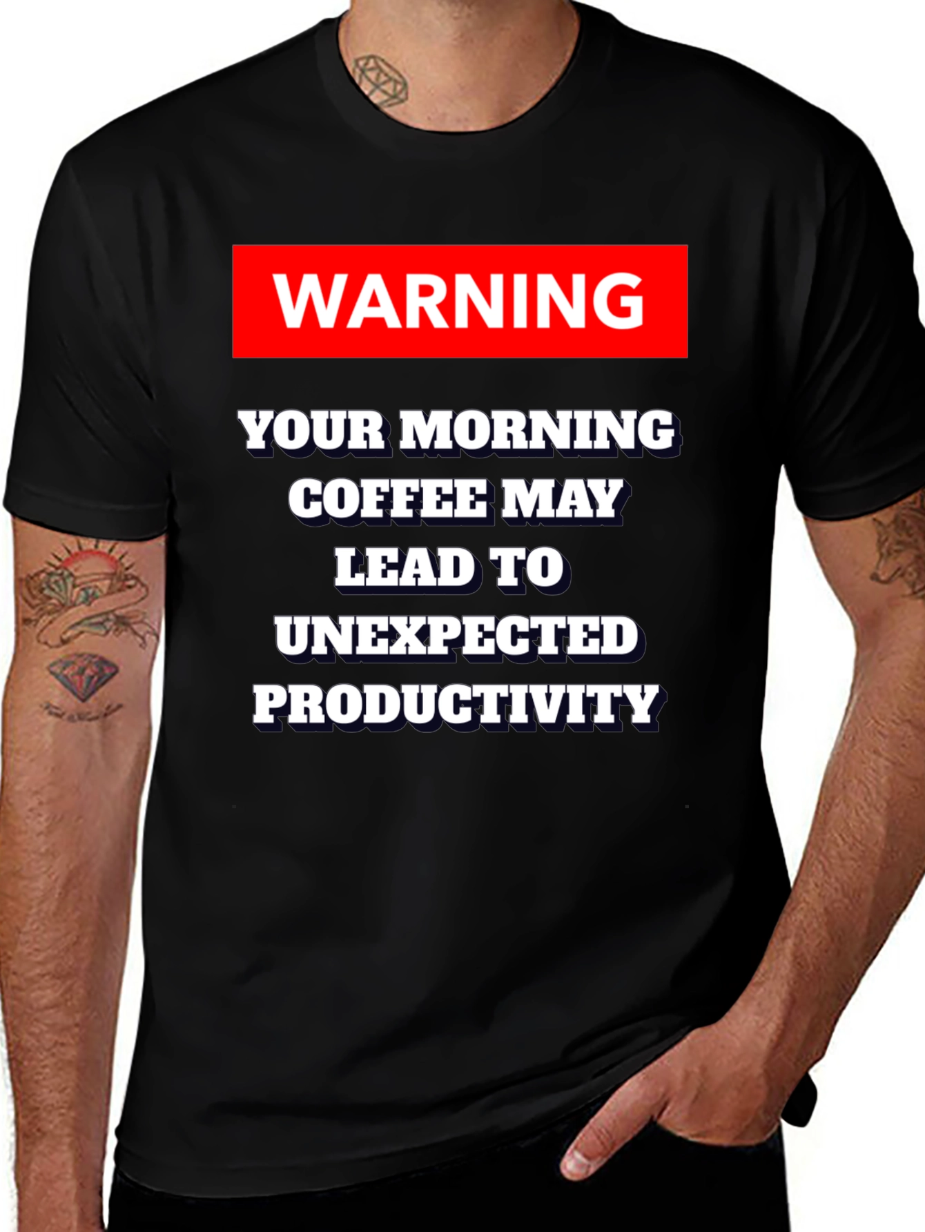 Variant 28 of Warning: Coffee May Lead to Productivity T-Shirt