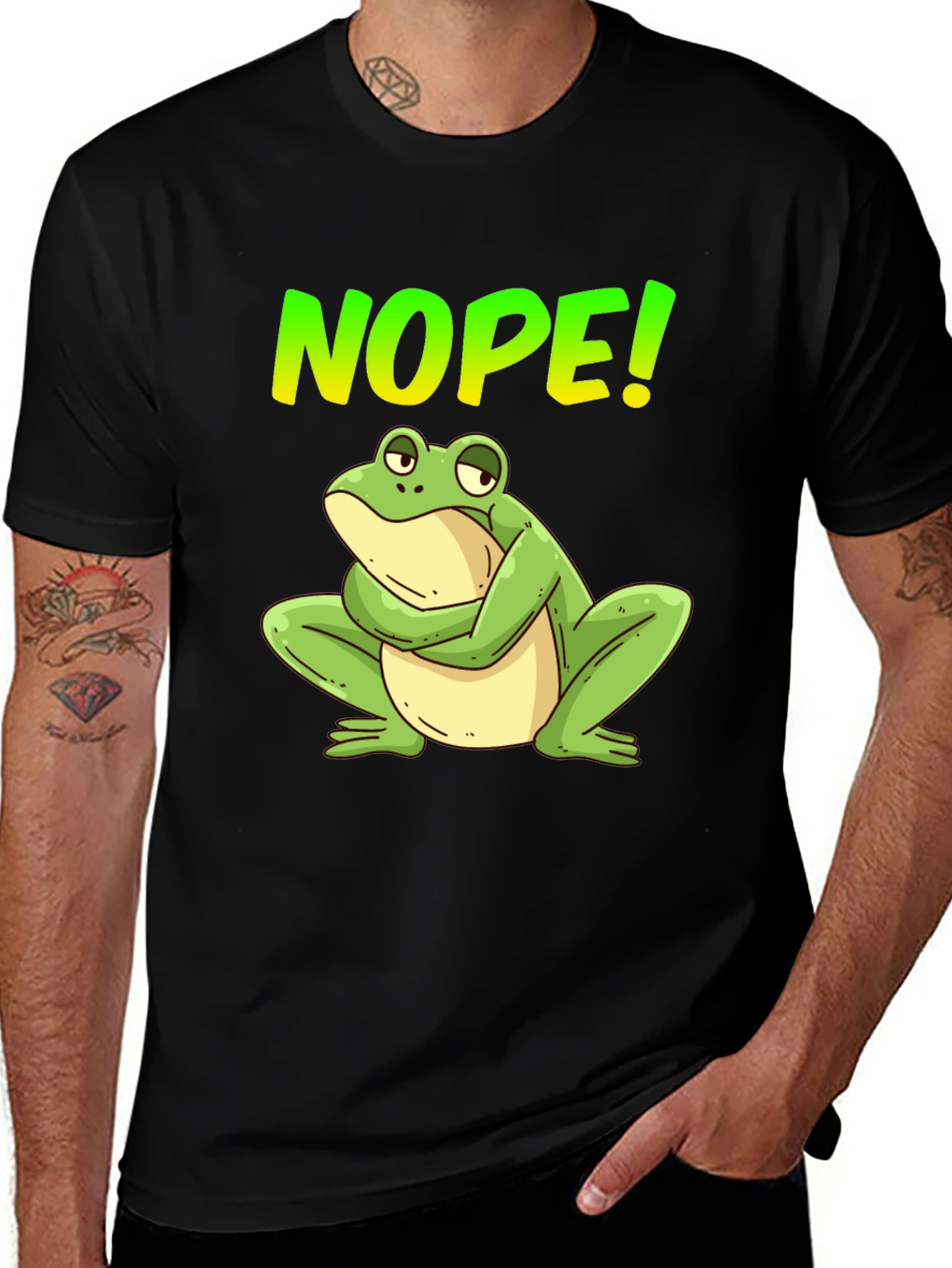 Variant 13 of Nope Frog Graphic Tee - Funny Sarcastic T-Shirt