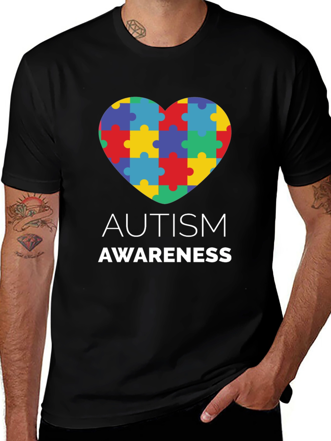 Autism Awareness Puzzle Heart T-Shirt