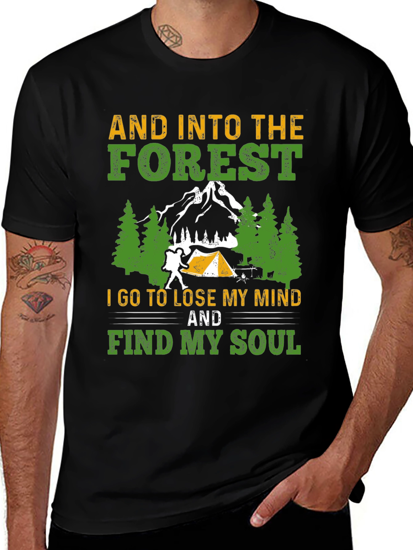 Variant 6 of Forest Graphic Tee - Lose Your Mind, Find Your Soul