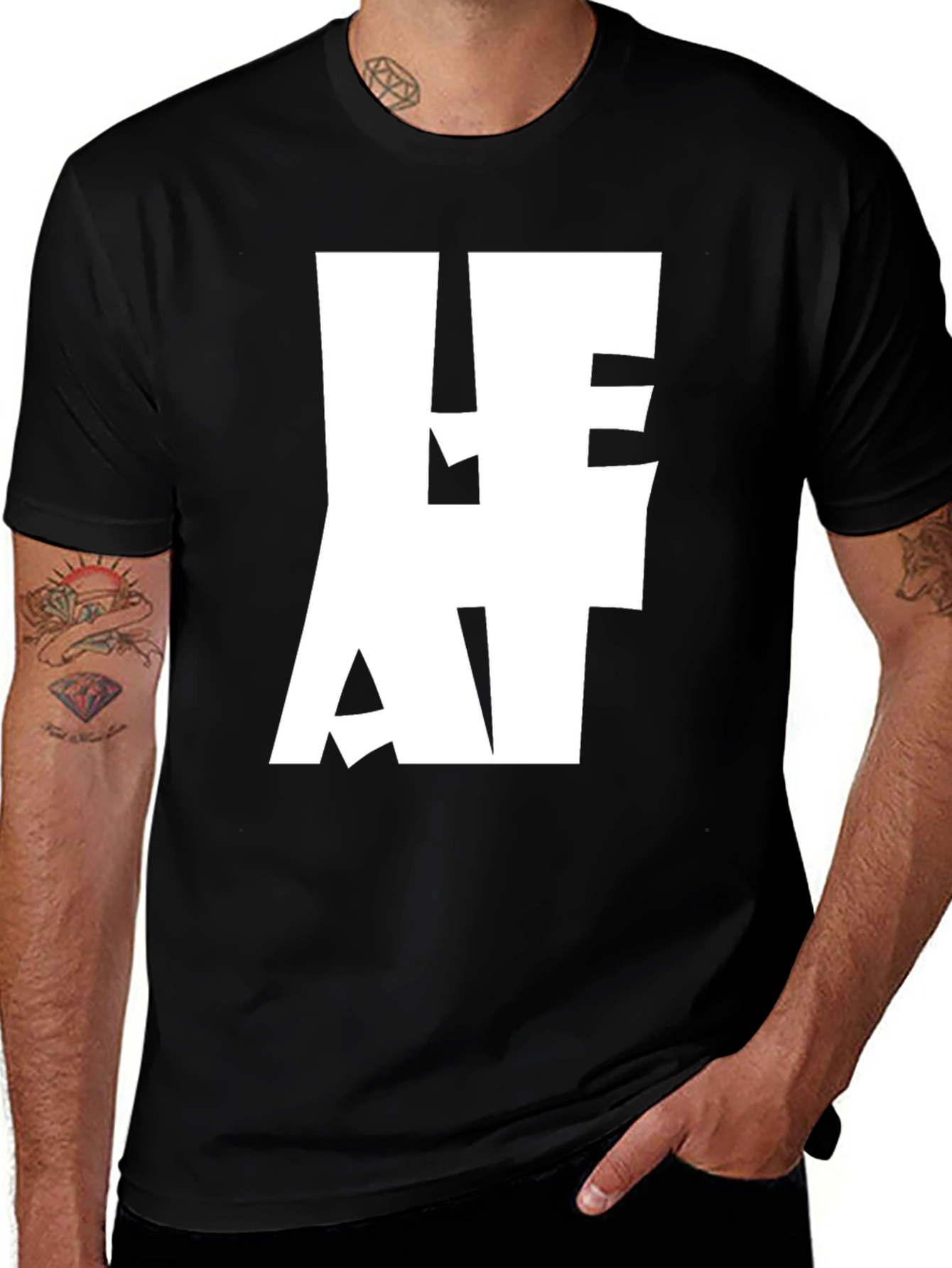 Variant 3 of Bold HEAT Graphic Tee - Black Cotton Blend