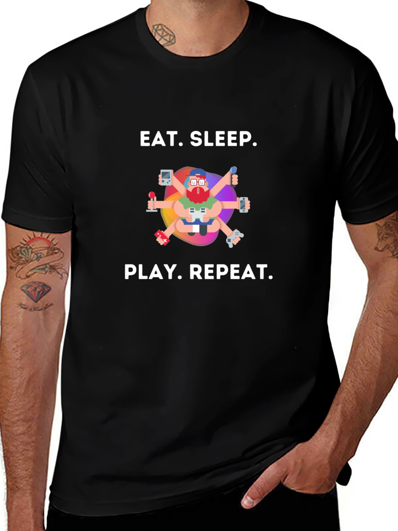 Variant 5 of Eat Sleep Play Repeat Gaming T-Shirt