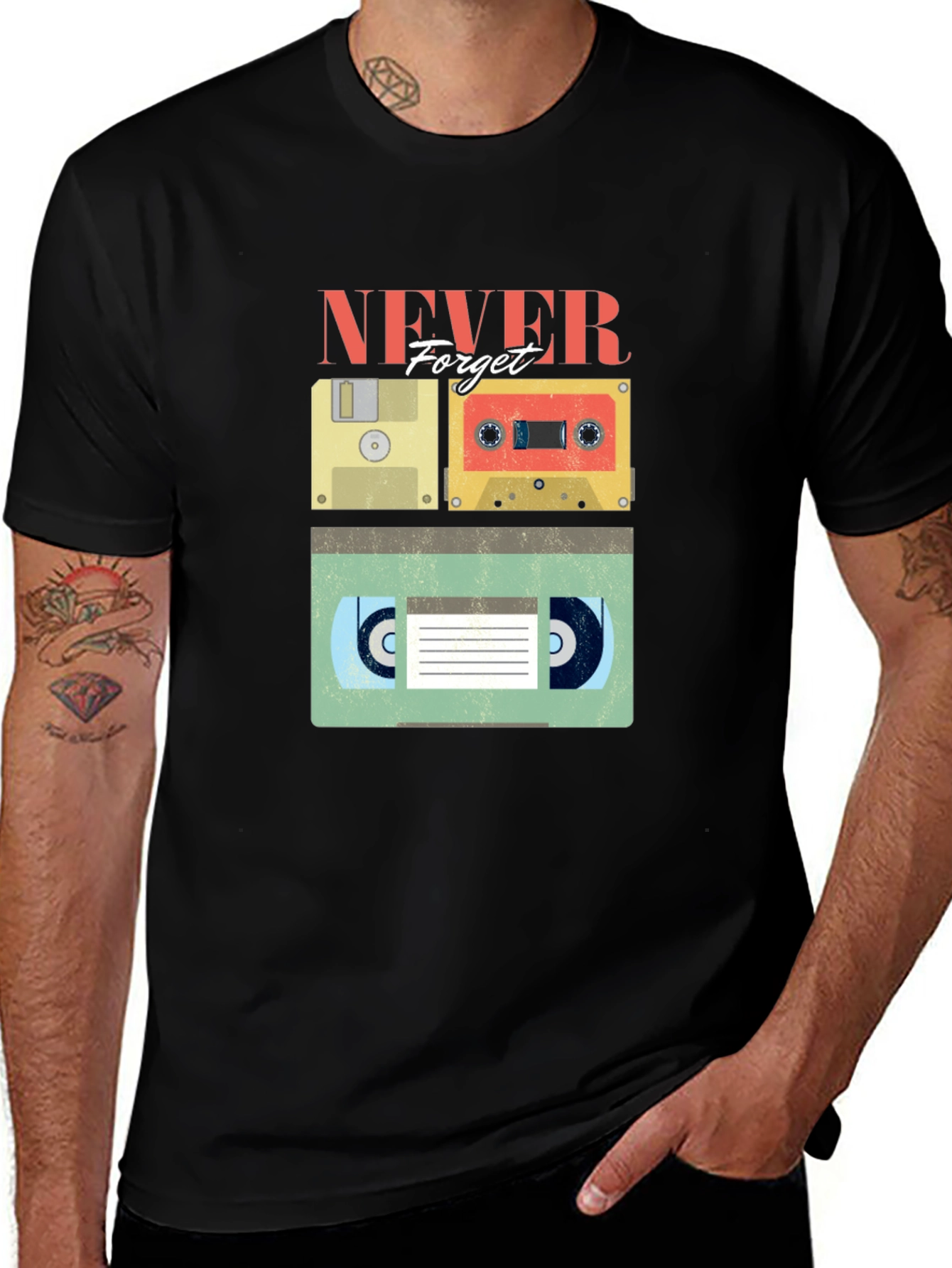 Variant 9 of Retro Media T-Shirt - Never Forget